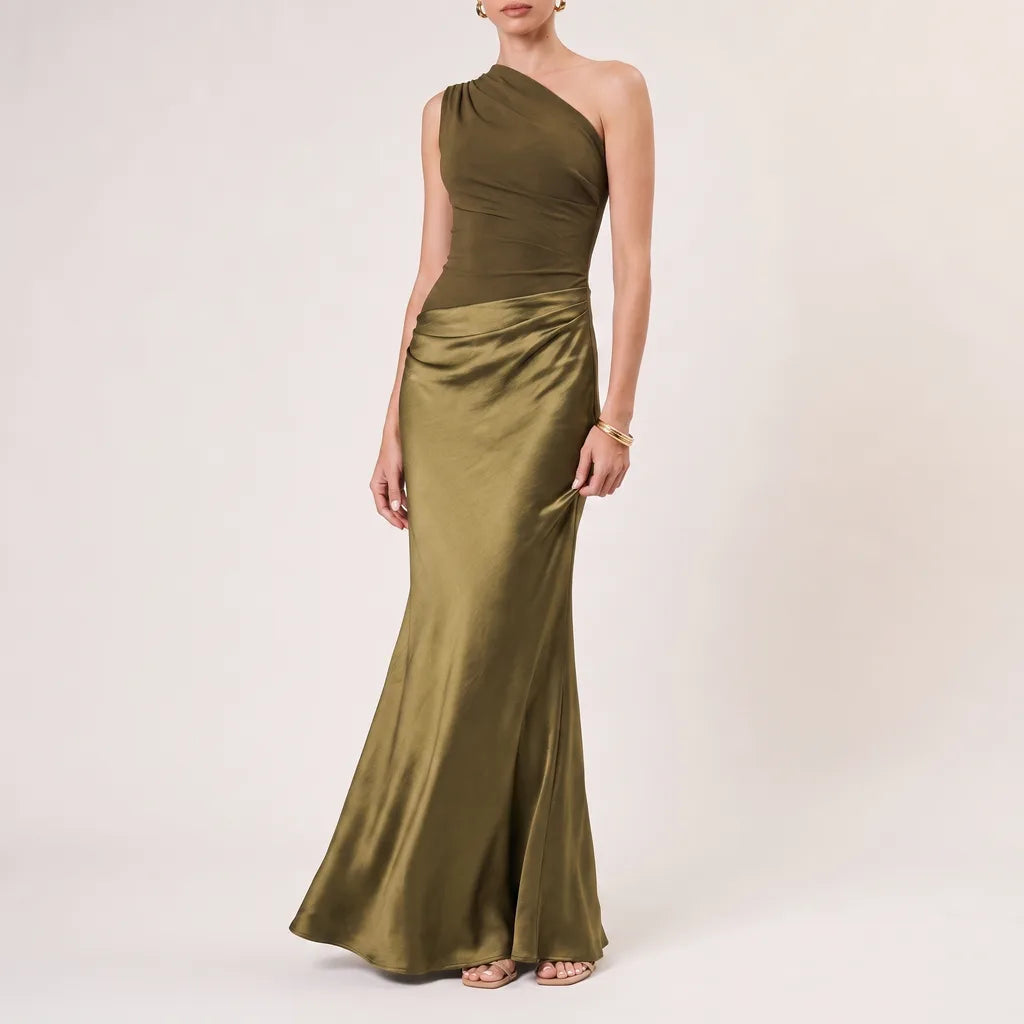 Livia | Womens One-Shoulder Elegant Maxi Dress