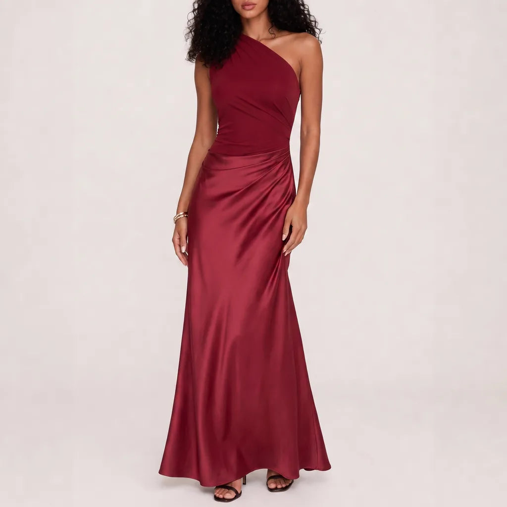 Livia | Womens One-Shoulder Elegant Maxi Dress