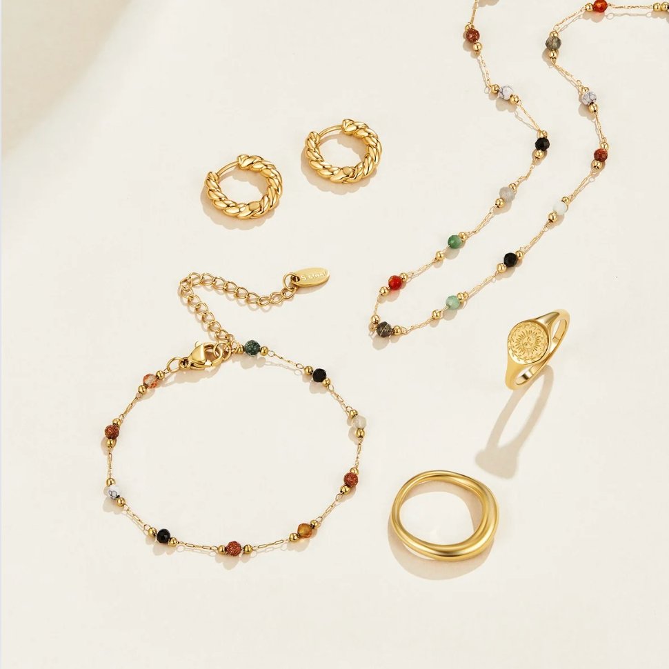 Minimalistische Collier met Steen  - By Qivii