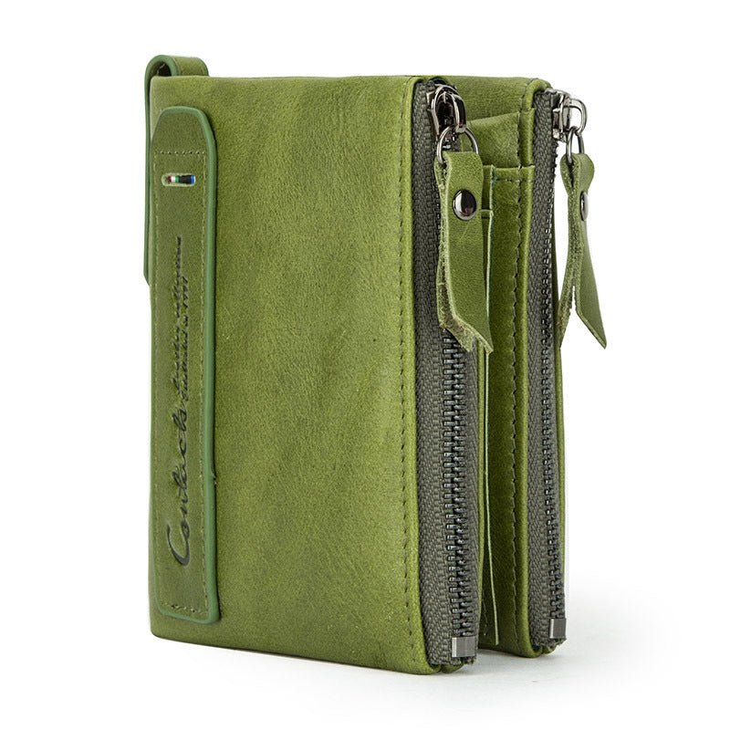 Luxury Genuine Leather Short Wallet  - By Qivii