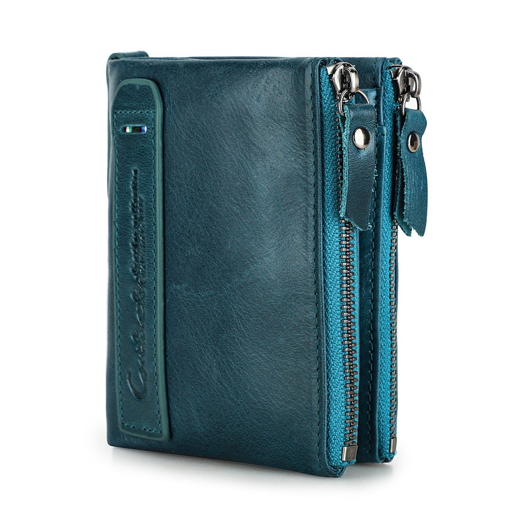 Luxury Genuine Leather Short Wallet  - By Qivii