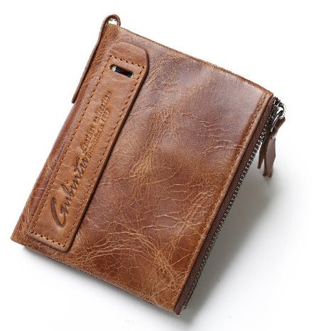 Luxury Genuine Leather Short Wallet  - By Qivii