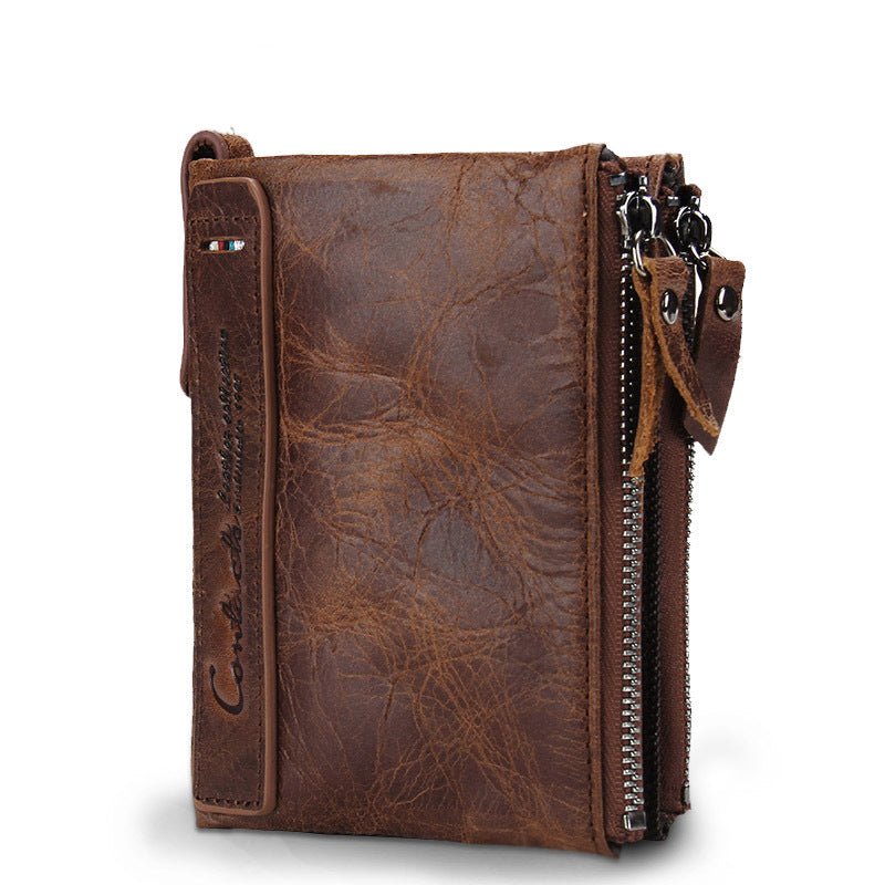 Luxury Genuine Leather Short Wallet  - By Qivii