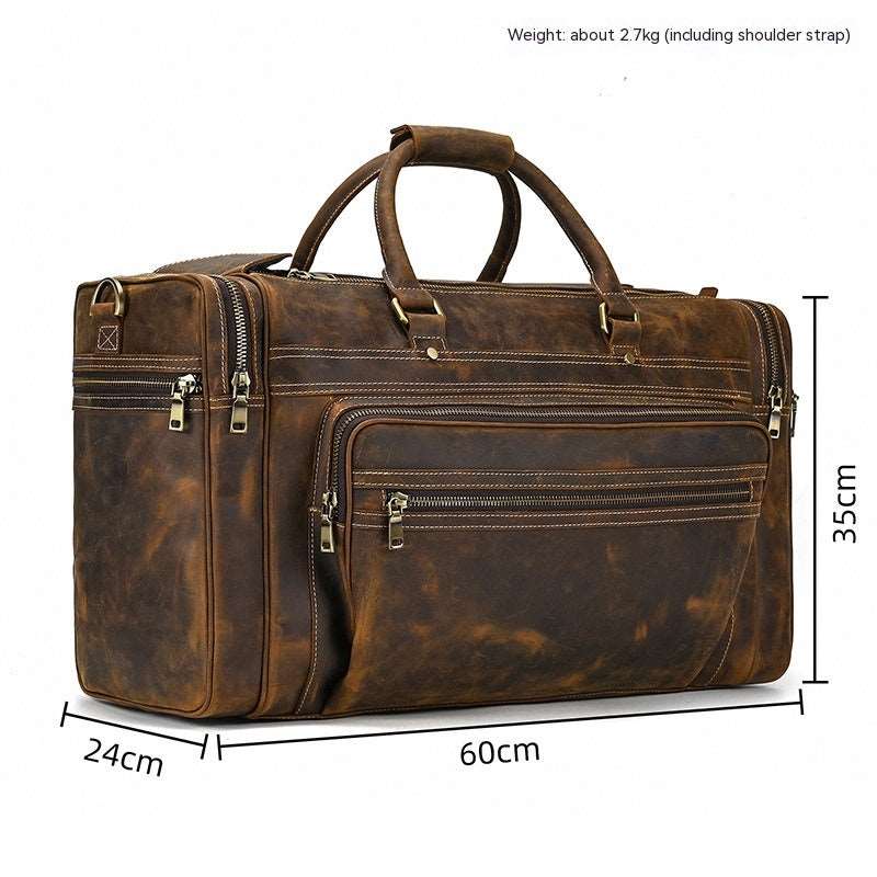Luxury Large Capacity Retro Leather Travel Bag  - By Qivii