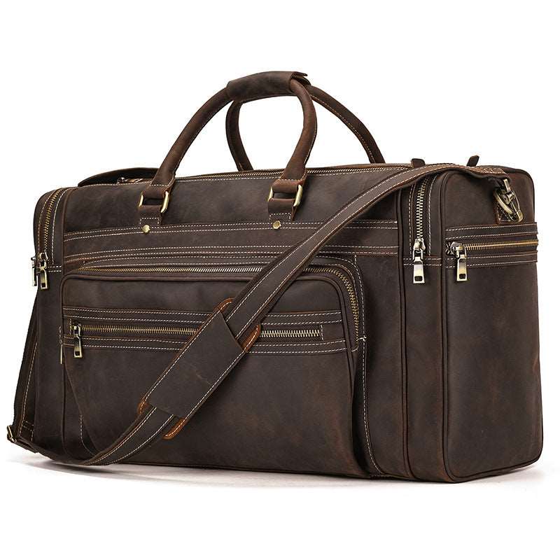 Luxury Large Capacity Retro Leather Travel Bag  - By Qivii