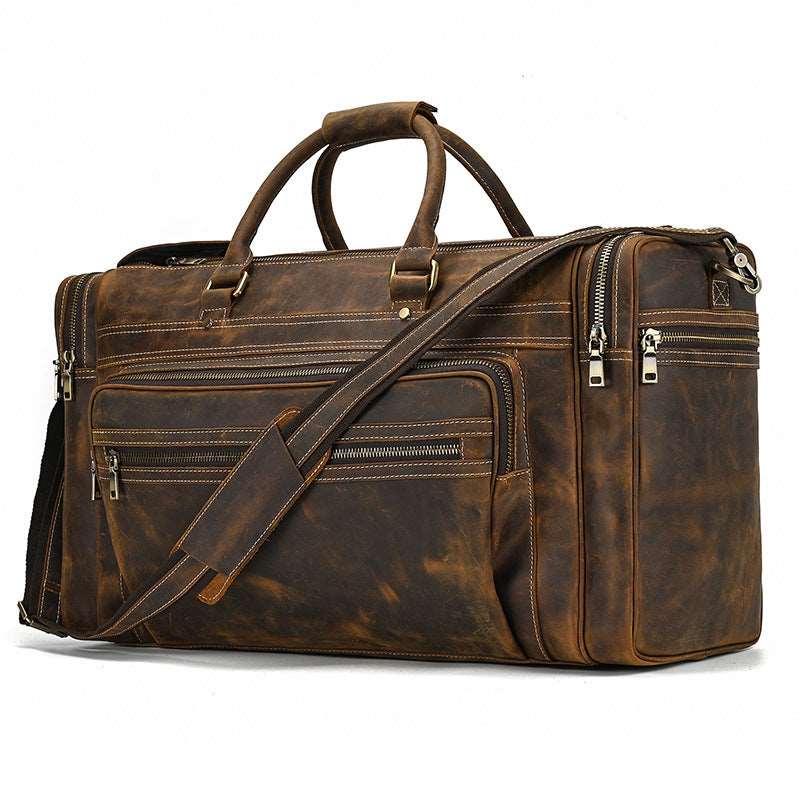 Luxury Large Capacity Retro Leather Travel Bag  - By Qivii