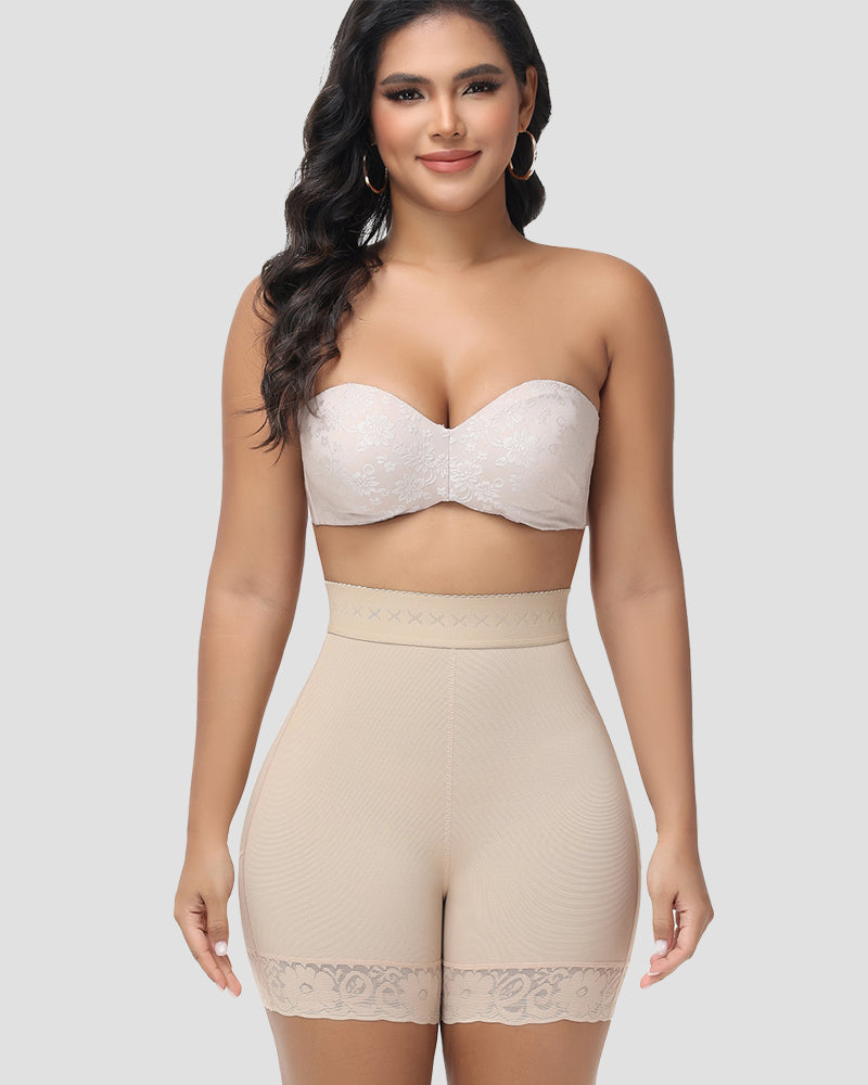 Shapshe® Lace Trim High Waist Butt Lift Shaping Shorts (Pre-Sale)