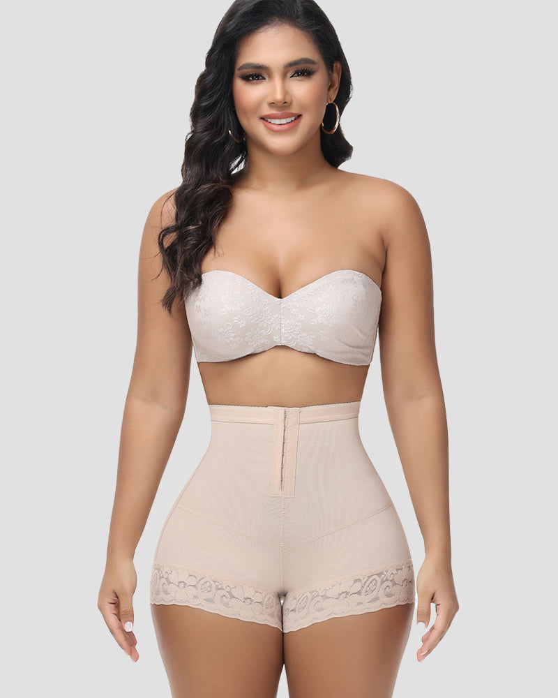 Shapshe® High Waist Hip Lift Shorts With Front Hook Closure