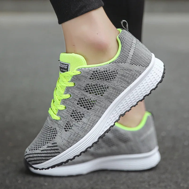 Green Mabry women's orthopedic walking shoes by Hudson Ridge, designed for comfort and support in casual footwear.