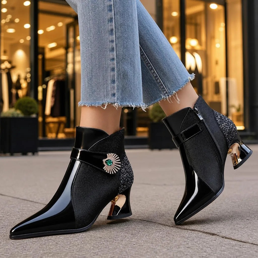 Madeleine | Womens Fall Gold Strap Heels