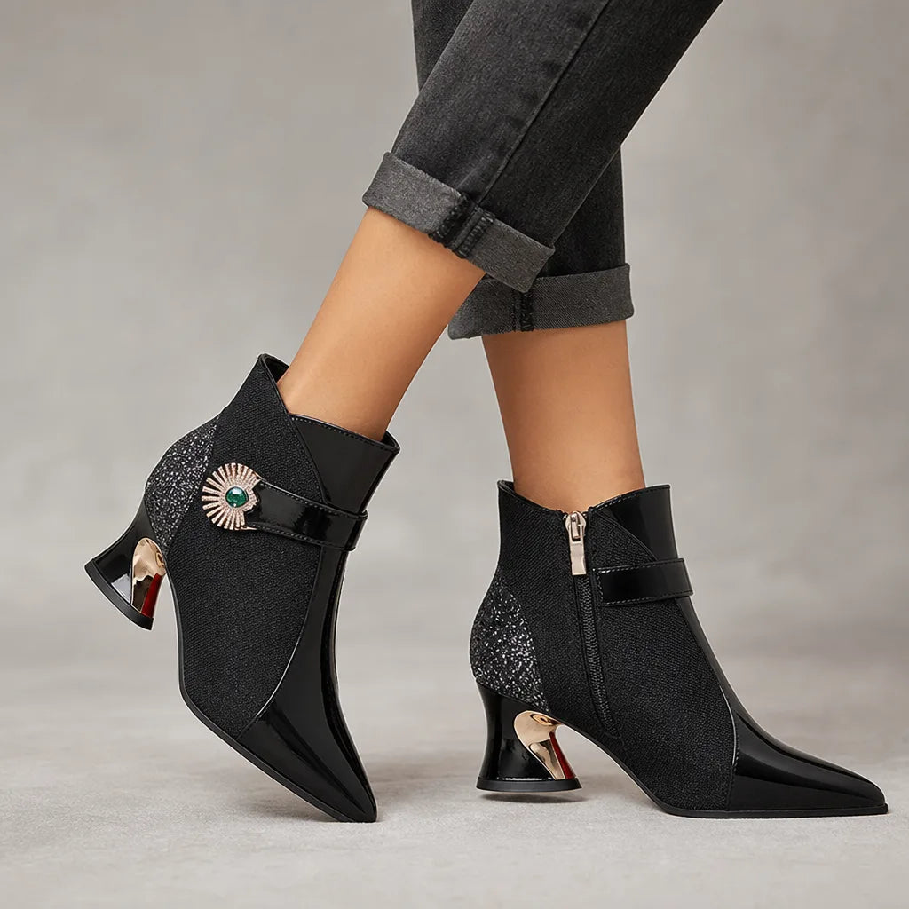 Madeleine | Womens Fall Gold Strap Heels