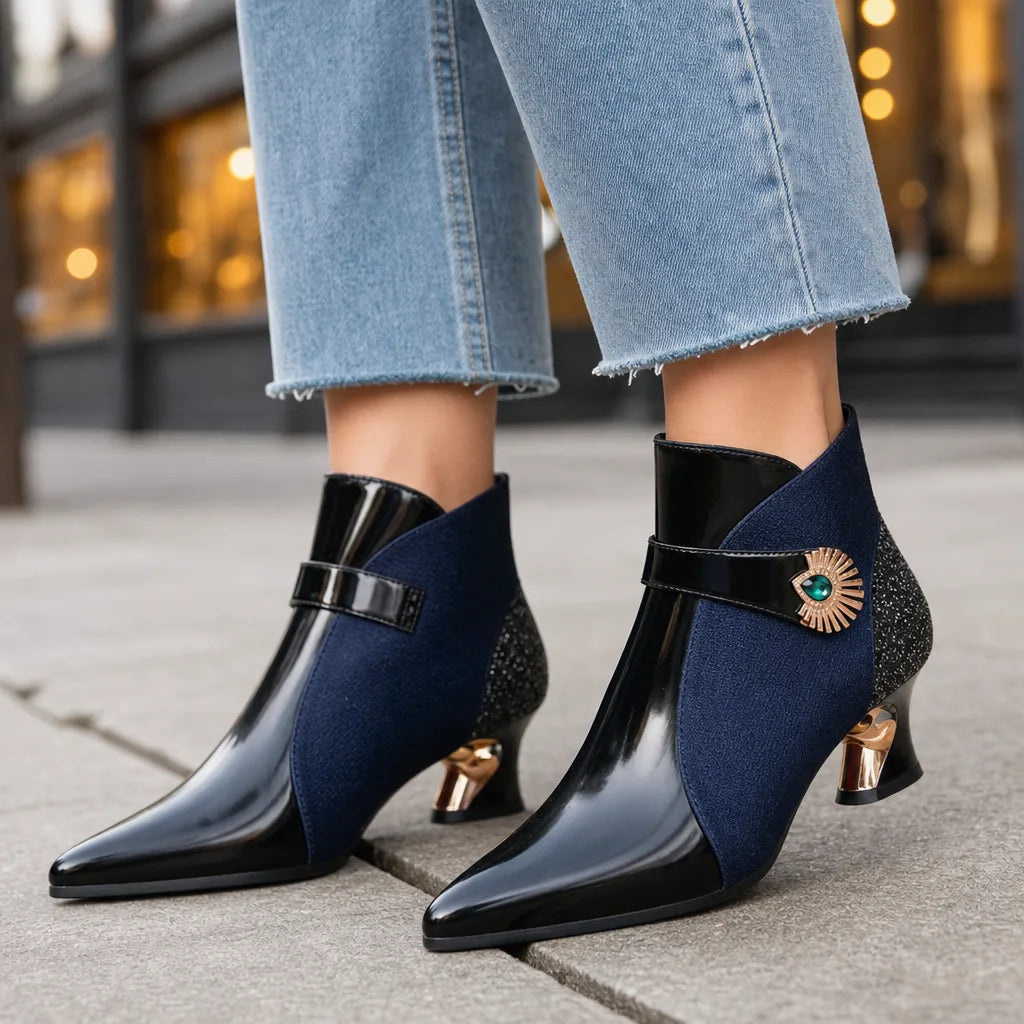 Madeleine | Womens Fall Gold Strap Heels