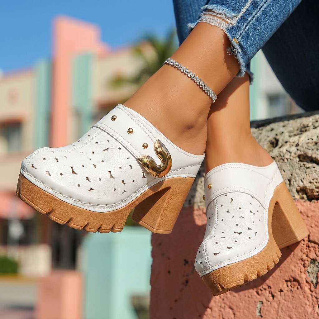 Melissa Buckle Slip-On Clogs