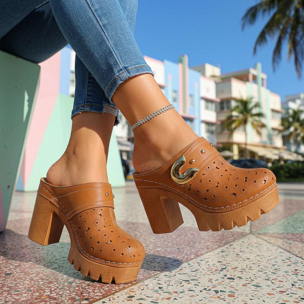 Melissa Buckle Slip-On Clogs