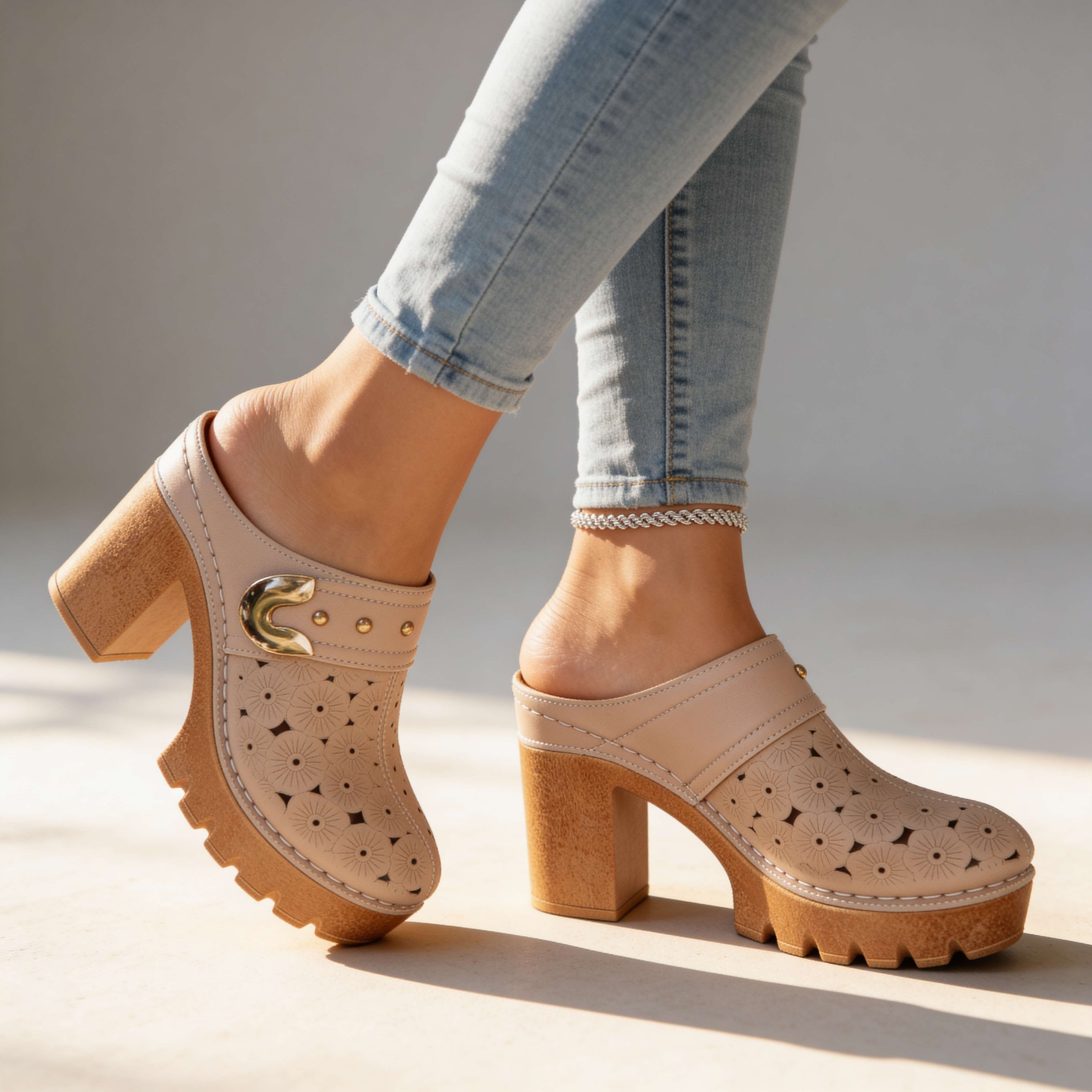 Melissa Buckle Slip-On Clogs