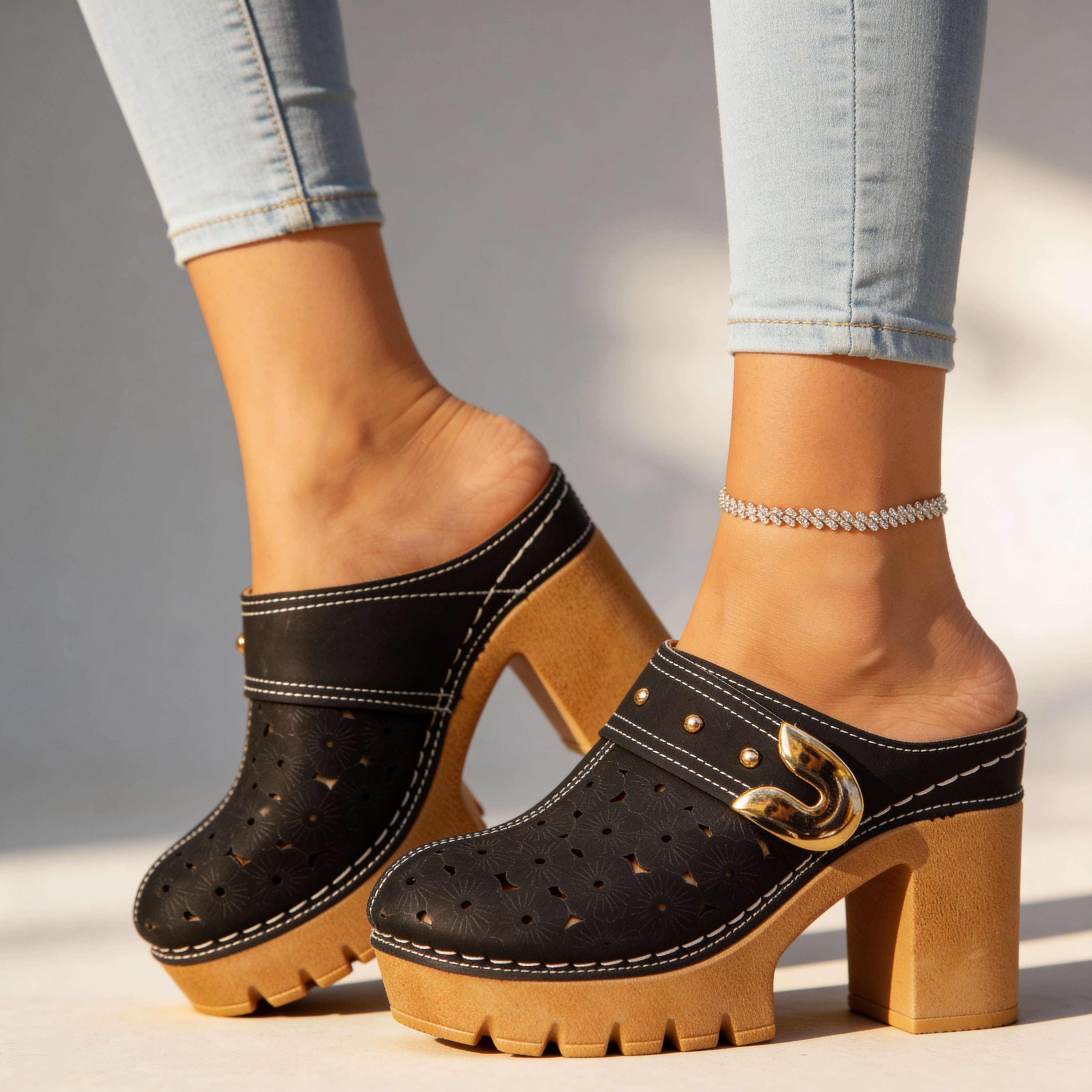 Melissa Buckle Slip-On Clogs