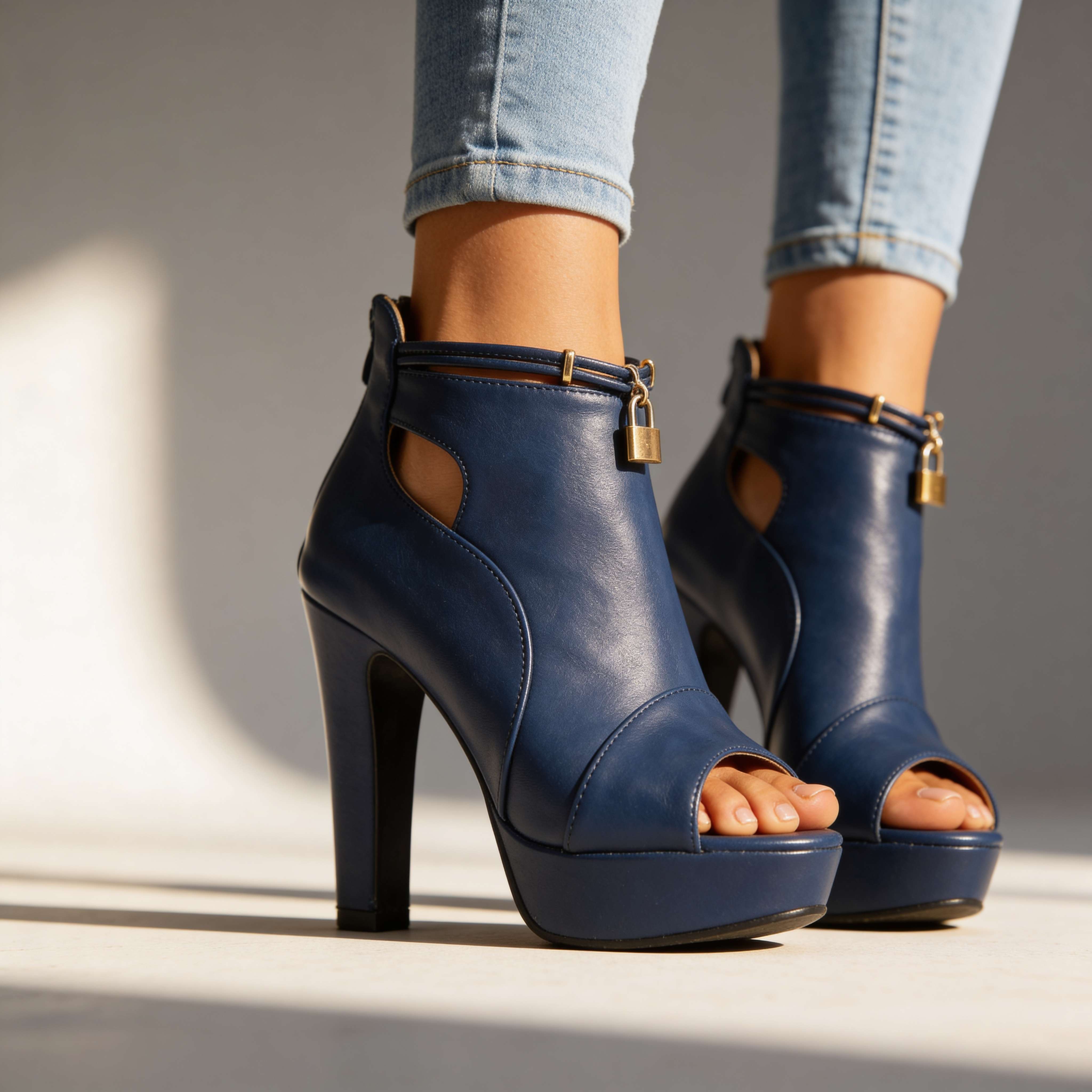 Valeria Open Toe Heels