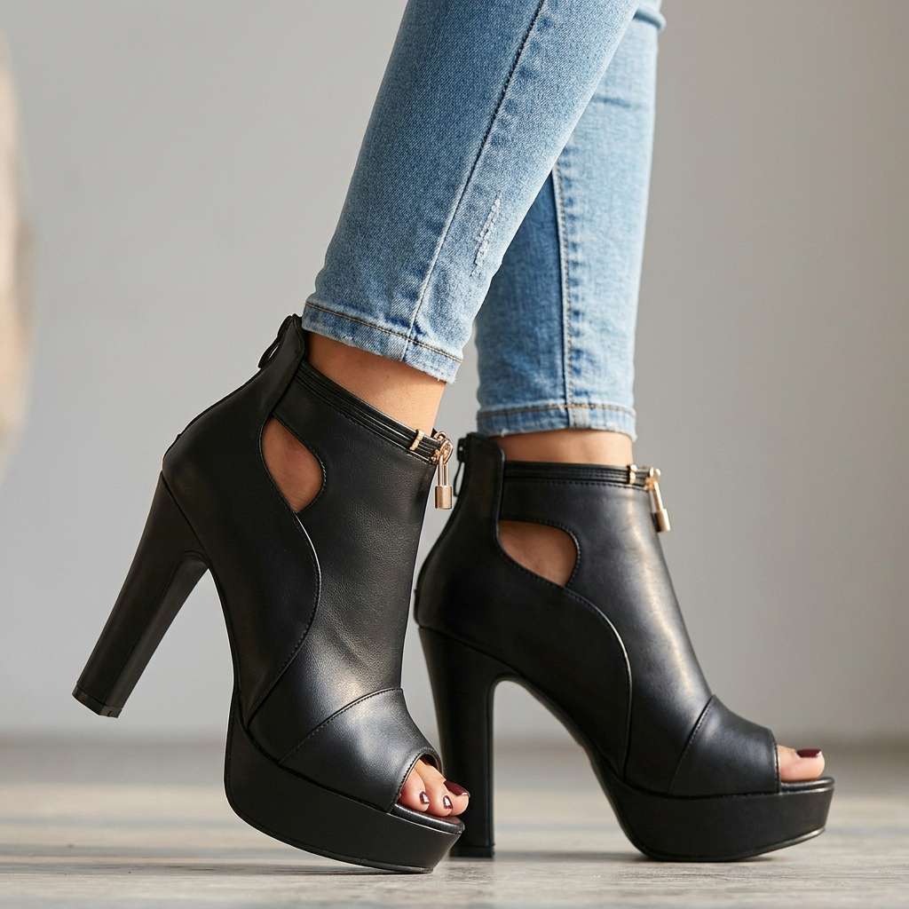 Valeria Open Toe Heels