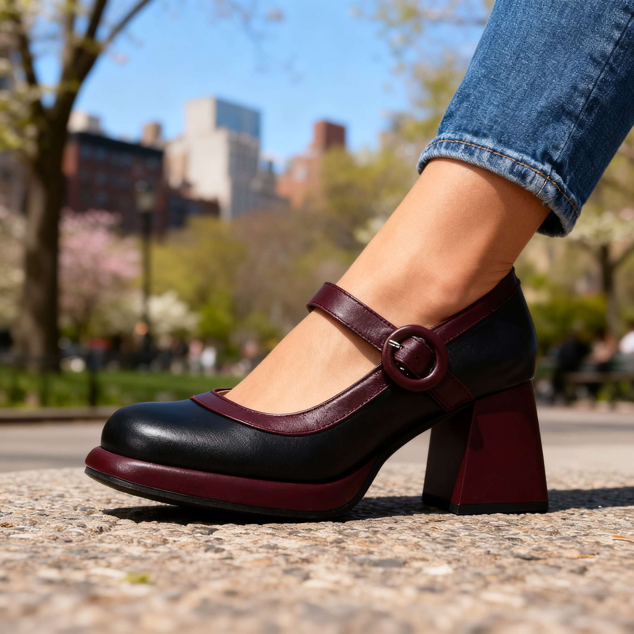 Sabina Buckle Strap Pumps