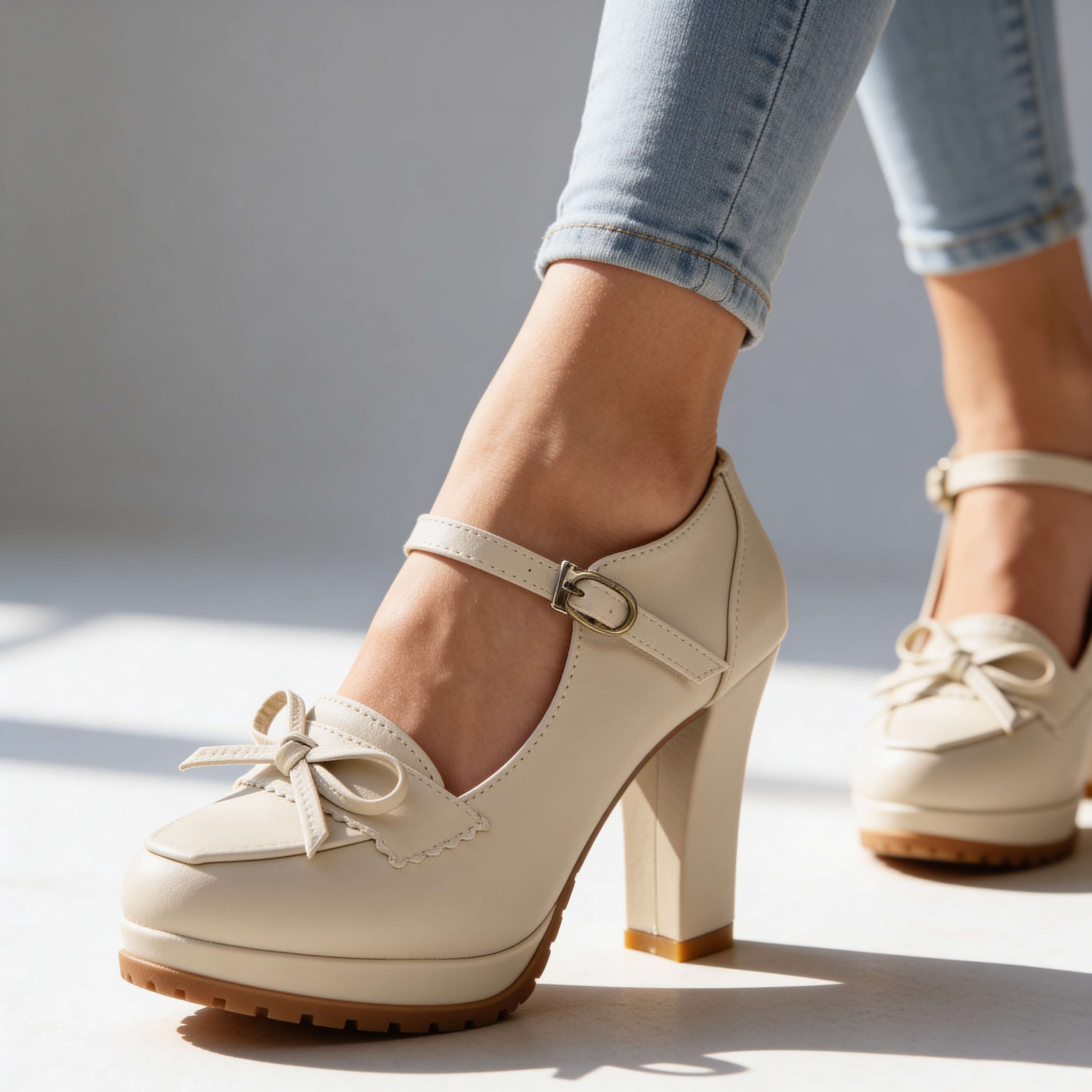 Ashley Bow-Tie Buckle Pumps