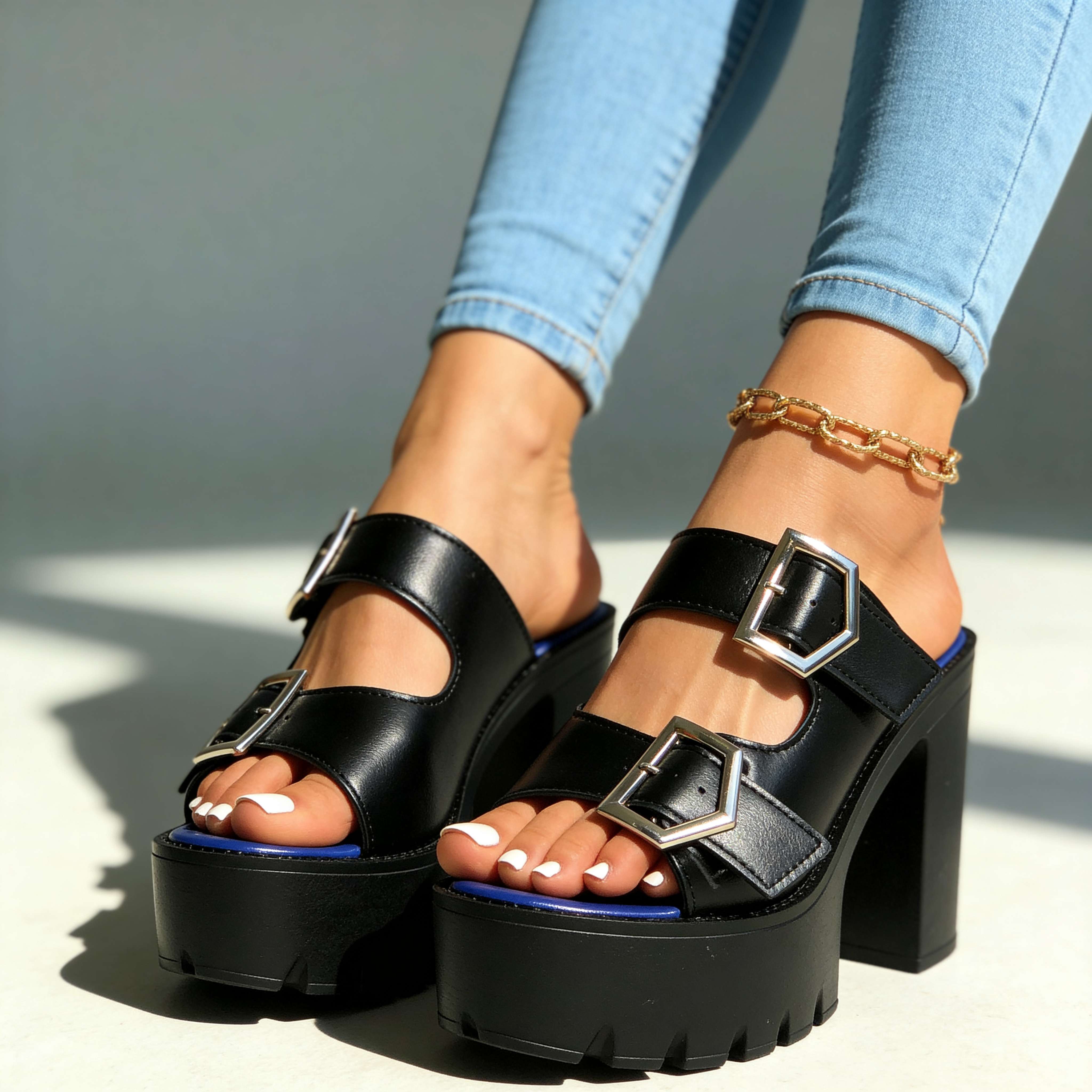 Angelina Buckle Heels