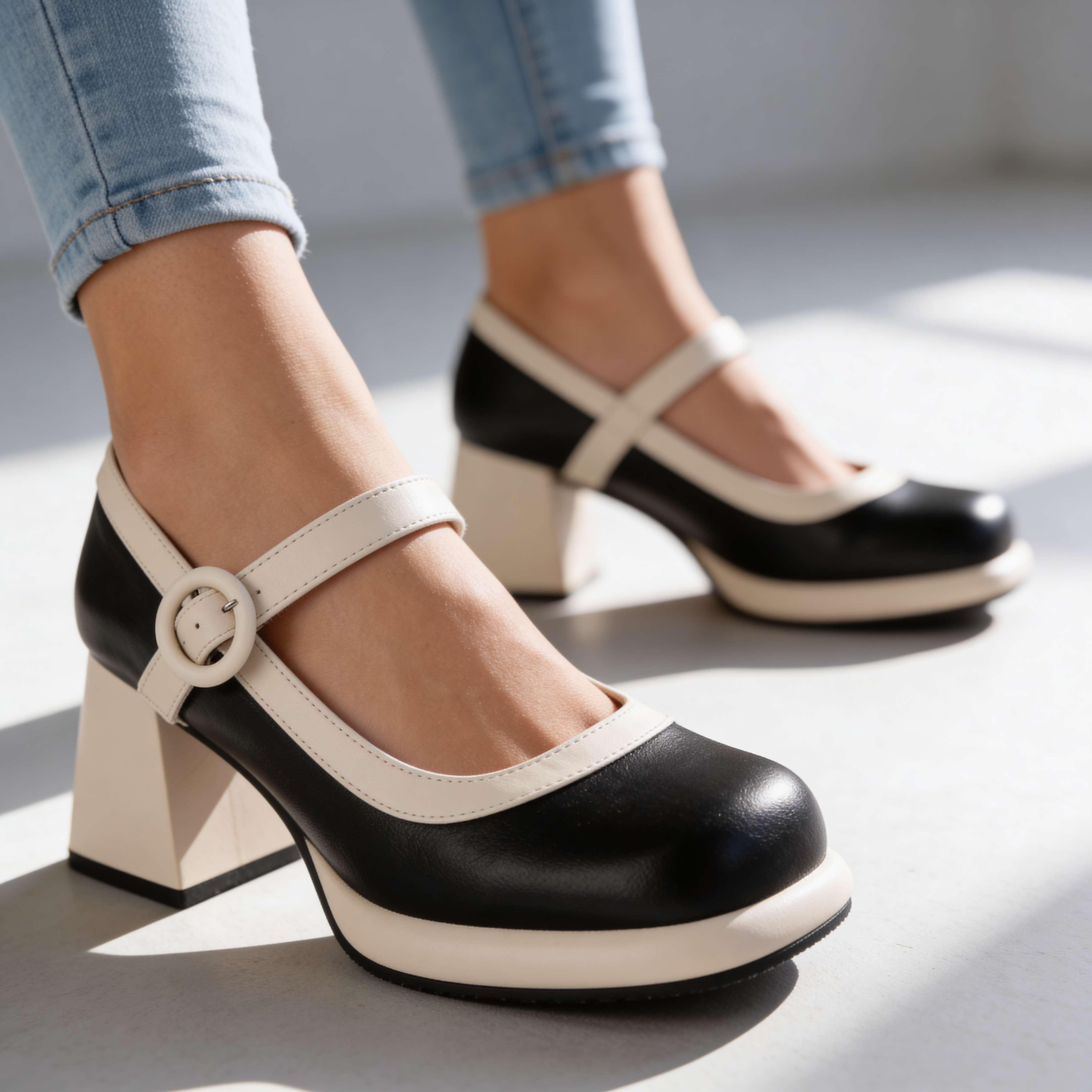 Sabina Buckle Strap Pumps