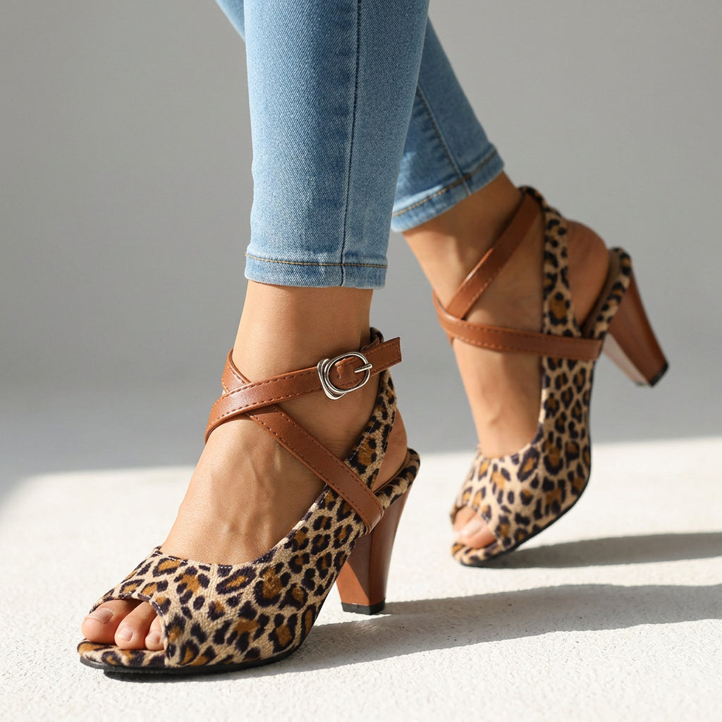 Vanessa Cross Strap Heels