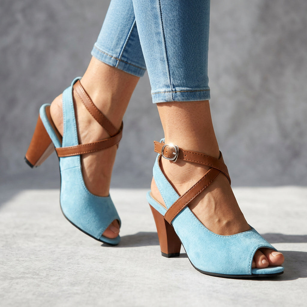 Vanessa Cross Strap Heels