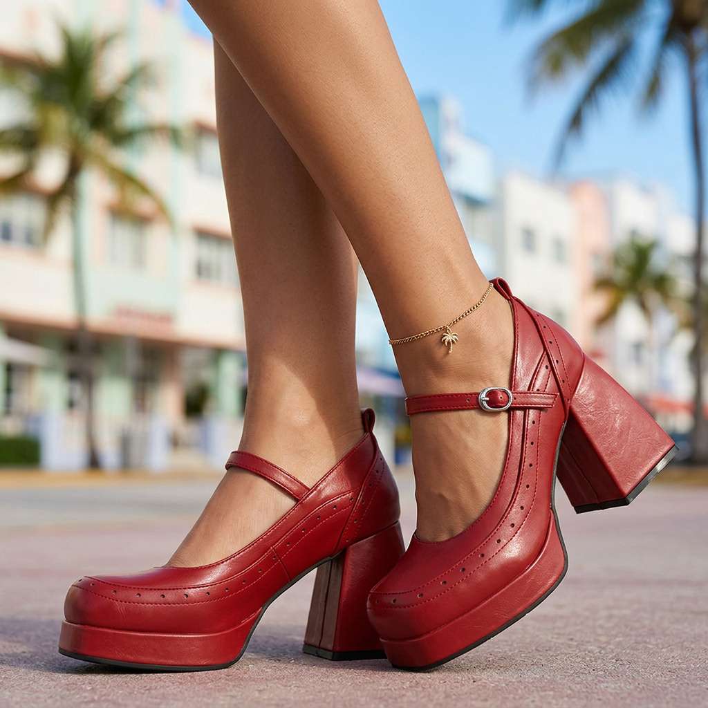 Amelia Brogue Heels
