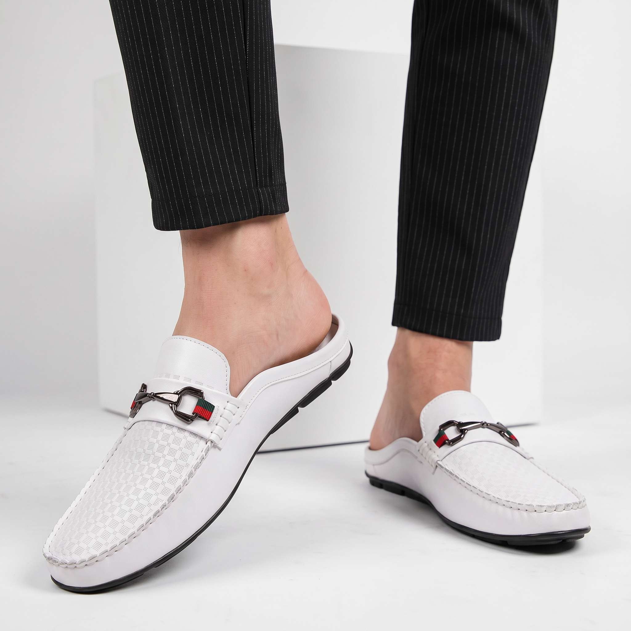 Verrano Leather Mule Loafers