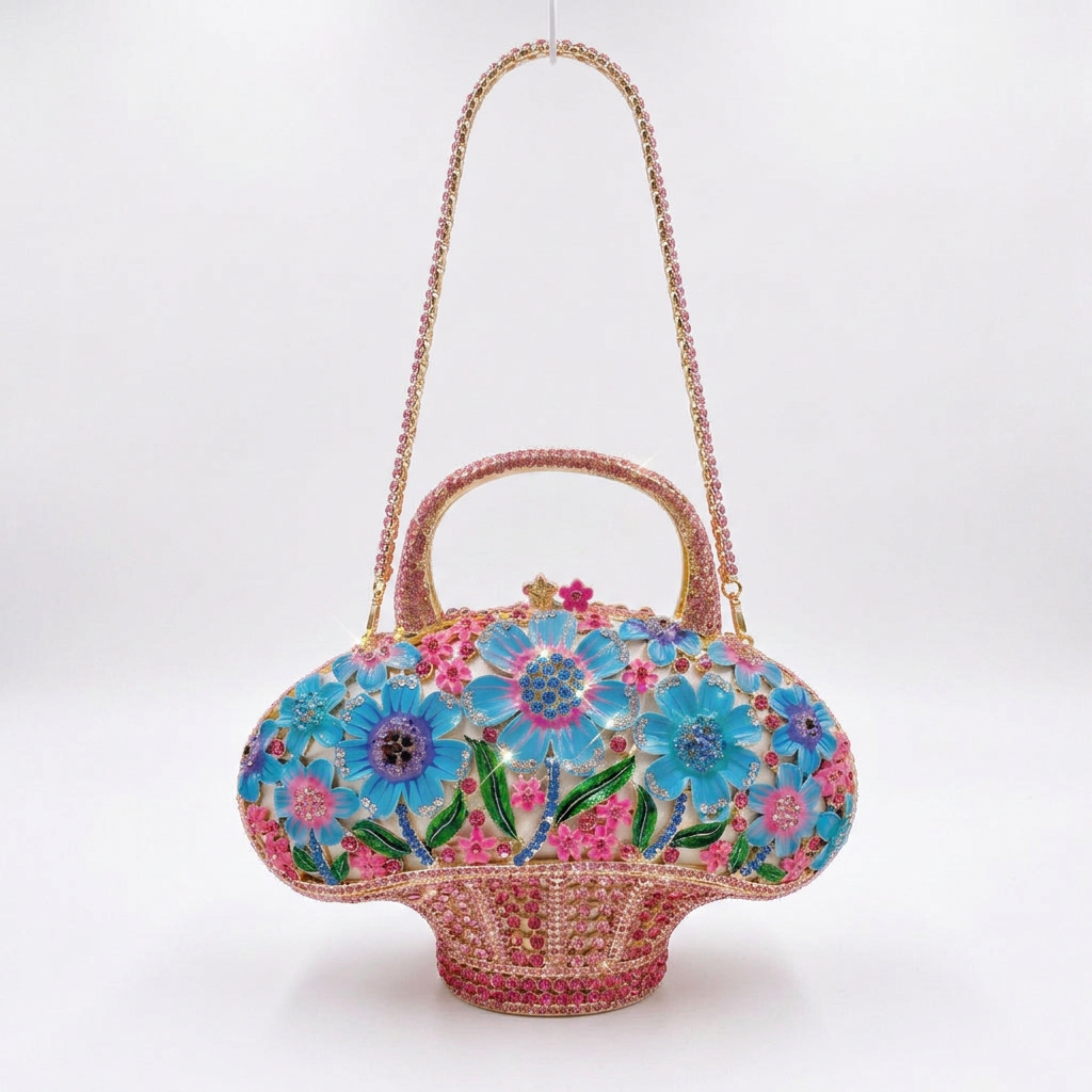Bluebell Basket Crystal Bag  - By Qivii
