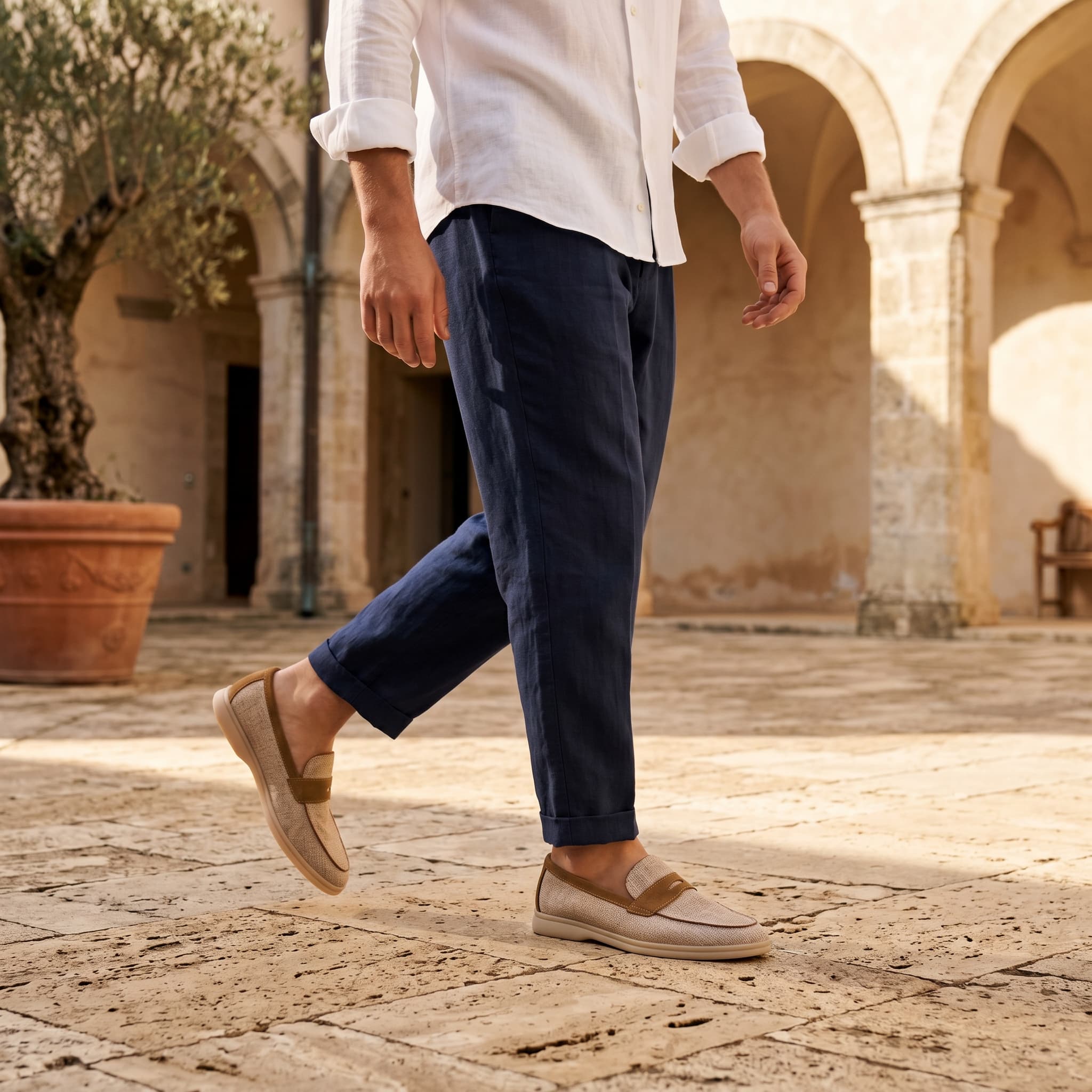 Newbury Linen Penny Loafer