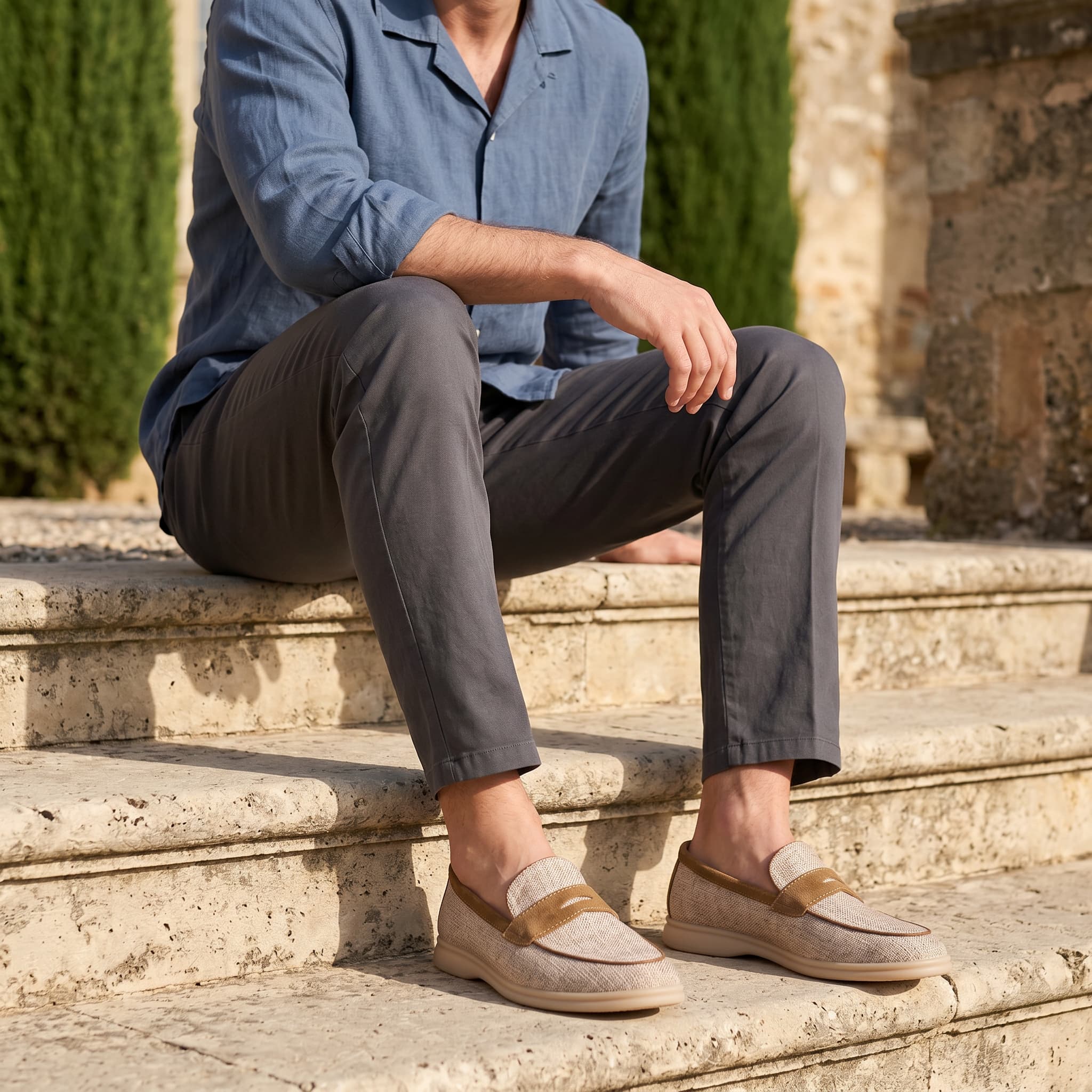 Newbury Linen Penny Loafer