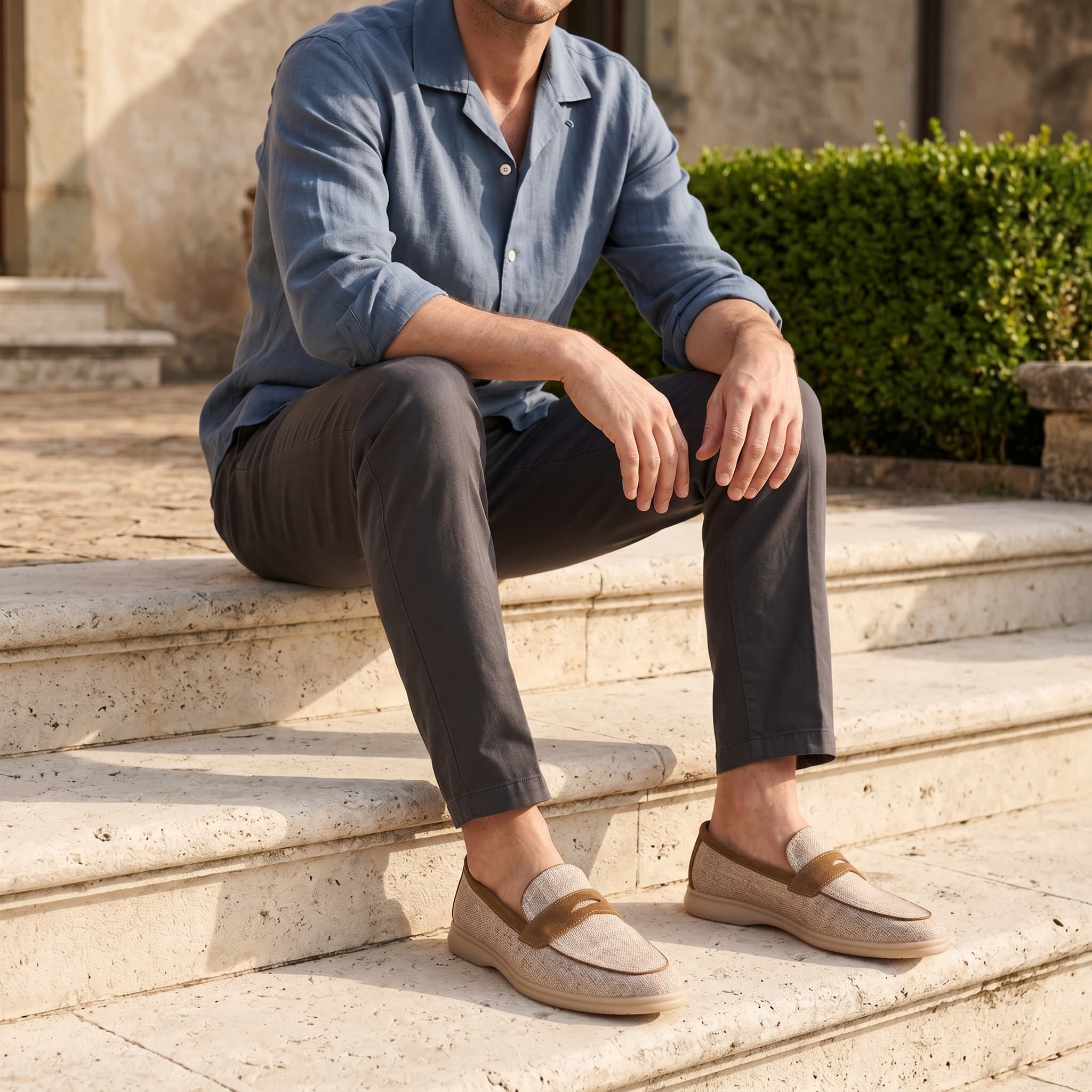 Newbury Linen Penny Loafer
