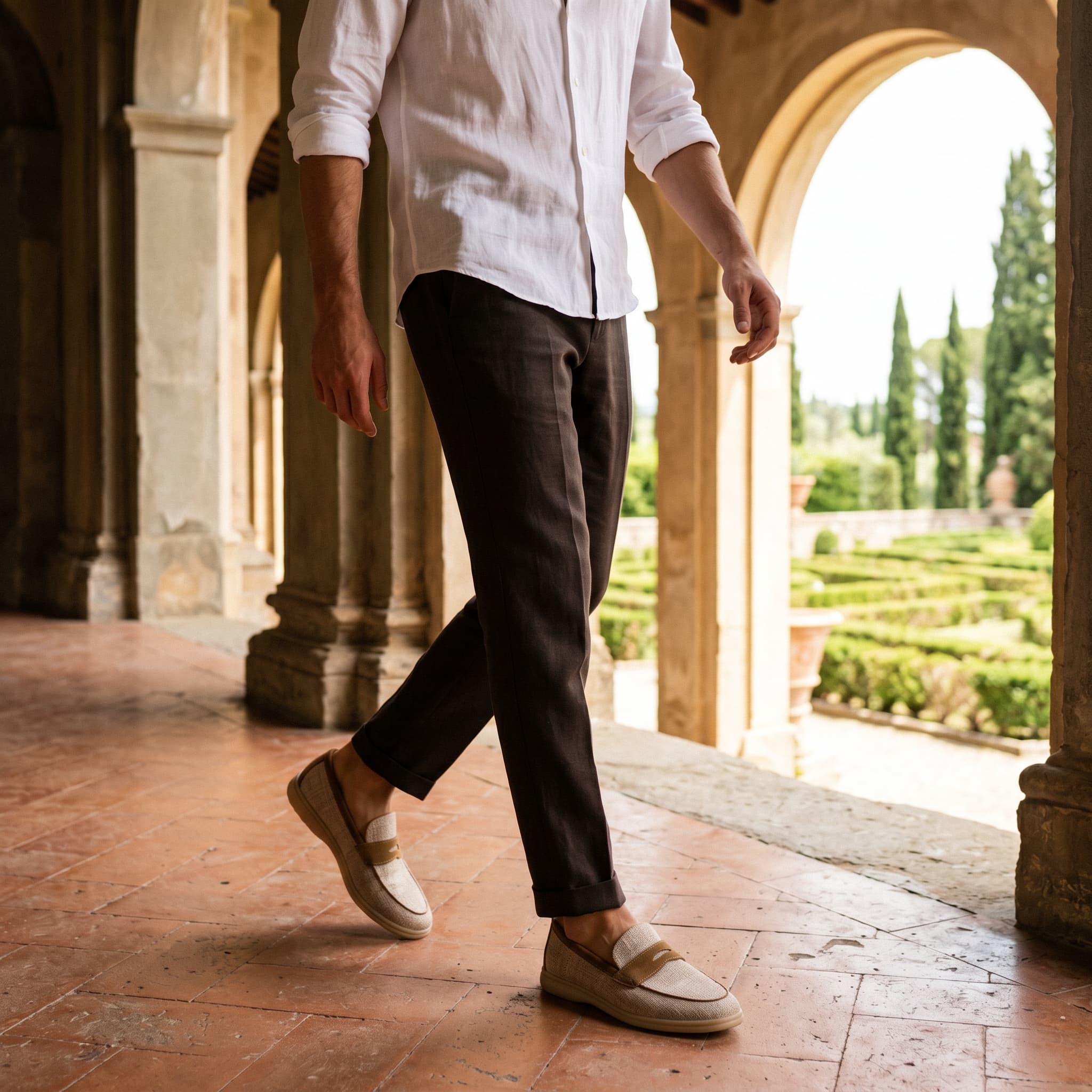 Newbury Linen Penny Loafer