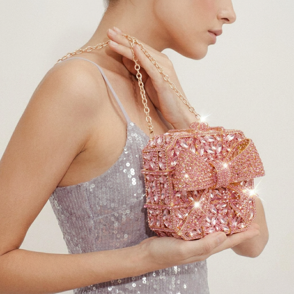Wrapped in Love Crystal Clutch  - By Qivii
