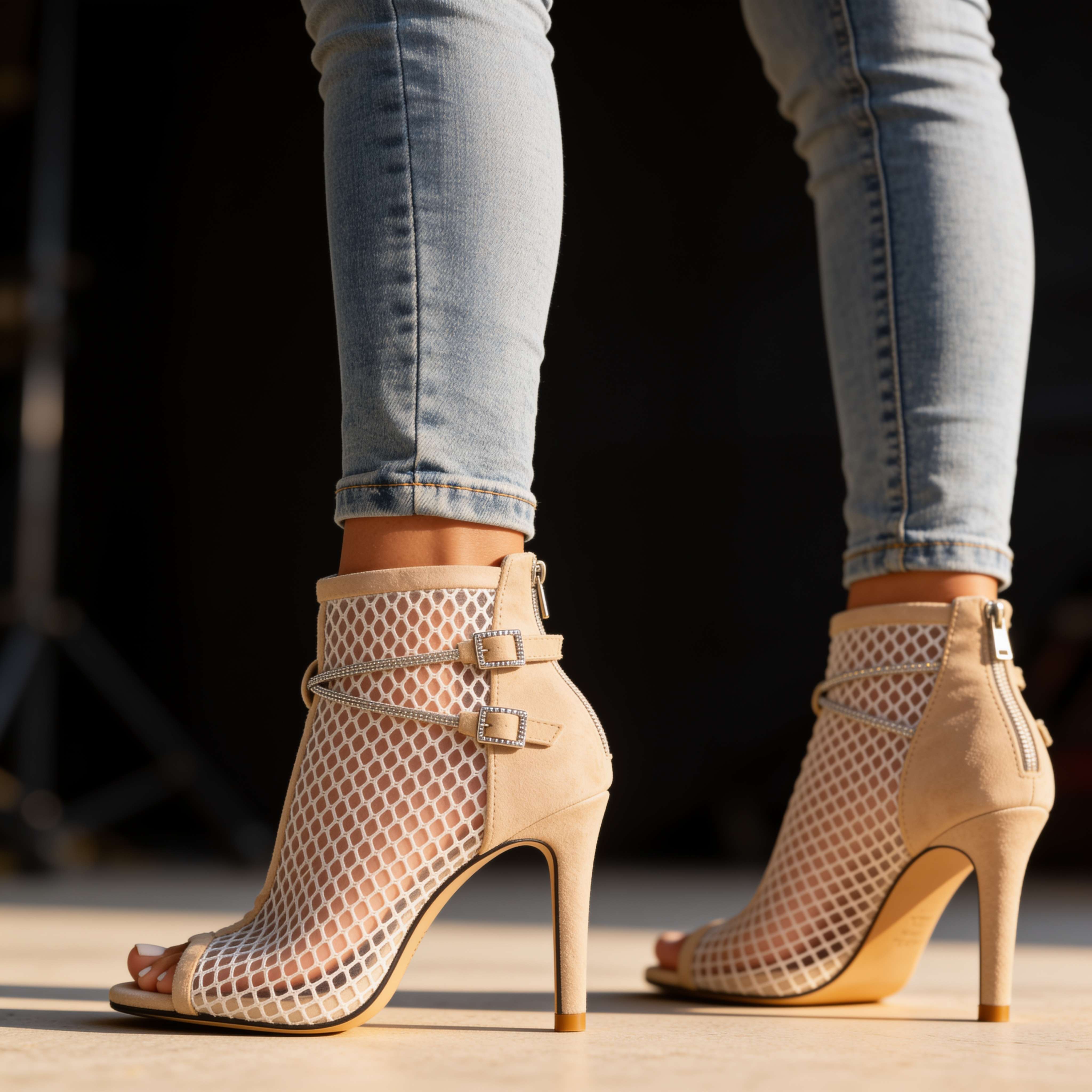 Juliana Open Toe Heels