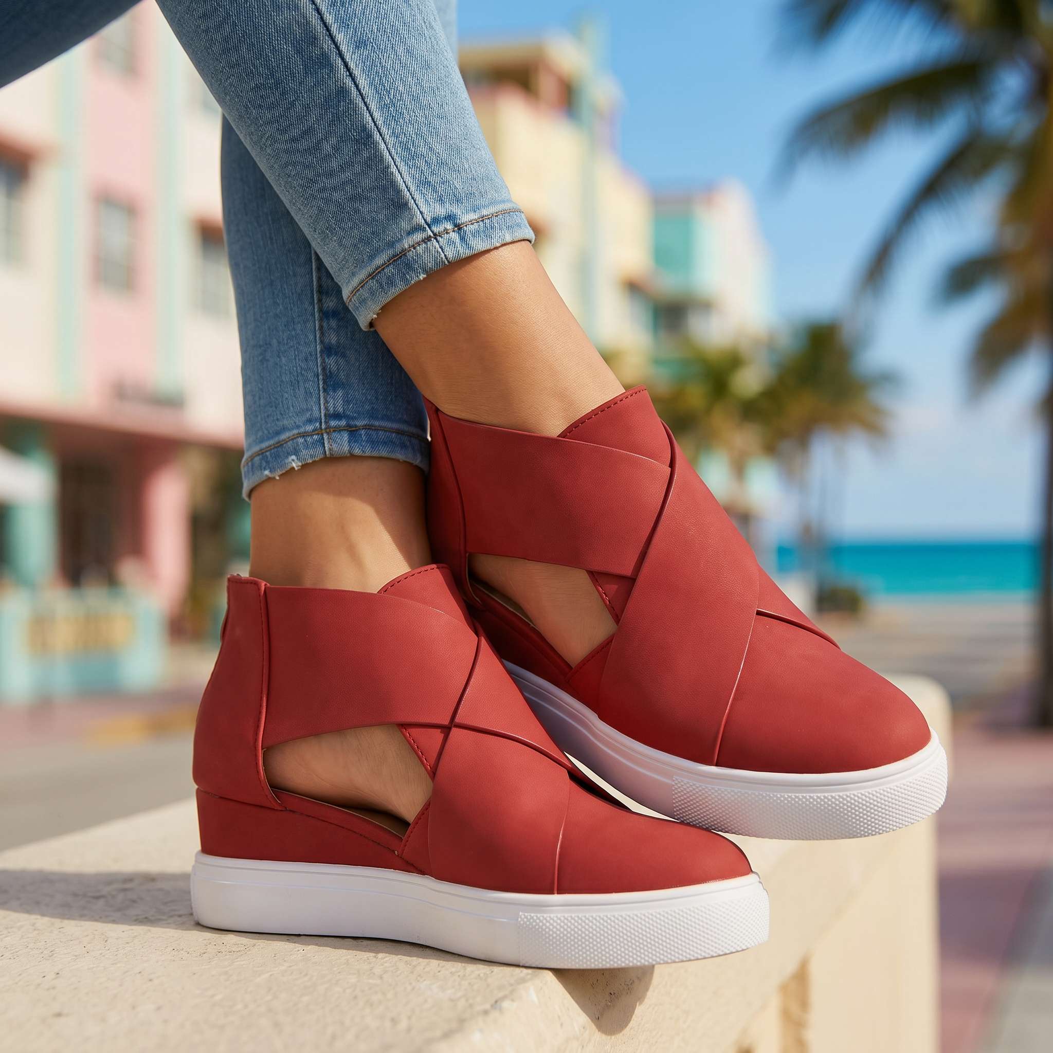 Makenzie Open Crossover Sneakers