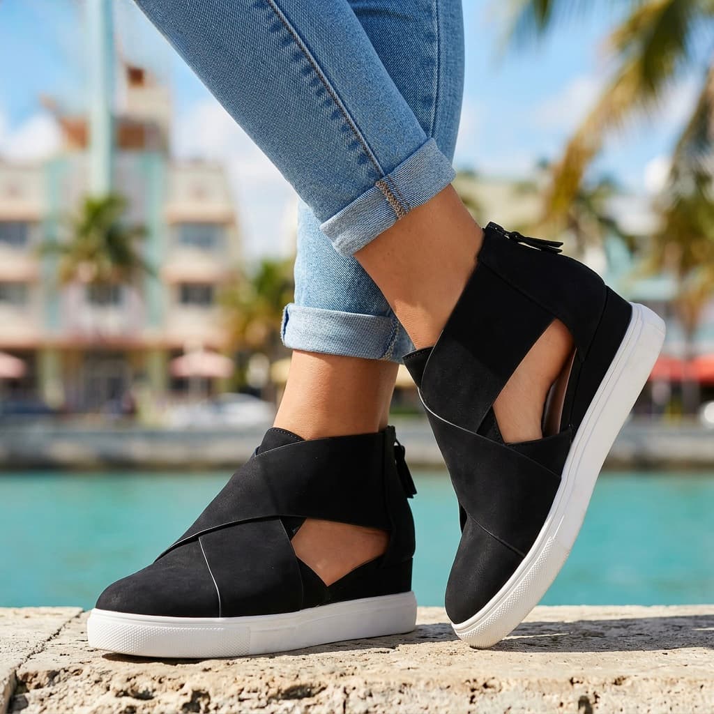 Makenzie Open Crossover Sneakers