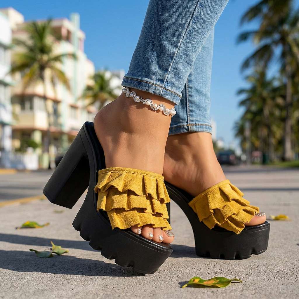 Valentina Ruffle Heels