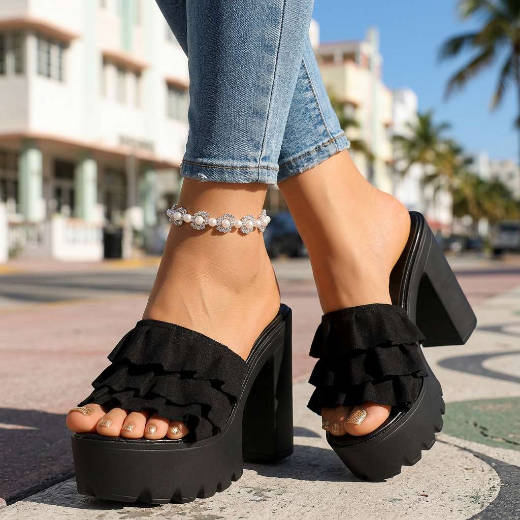 Valentina Ruffle Heels