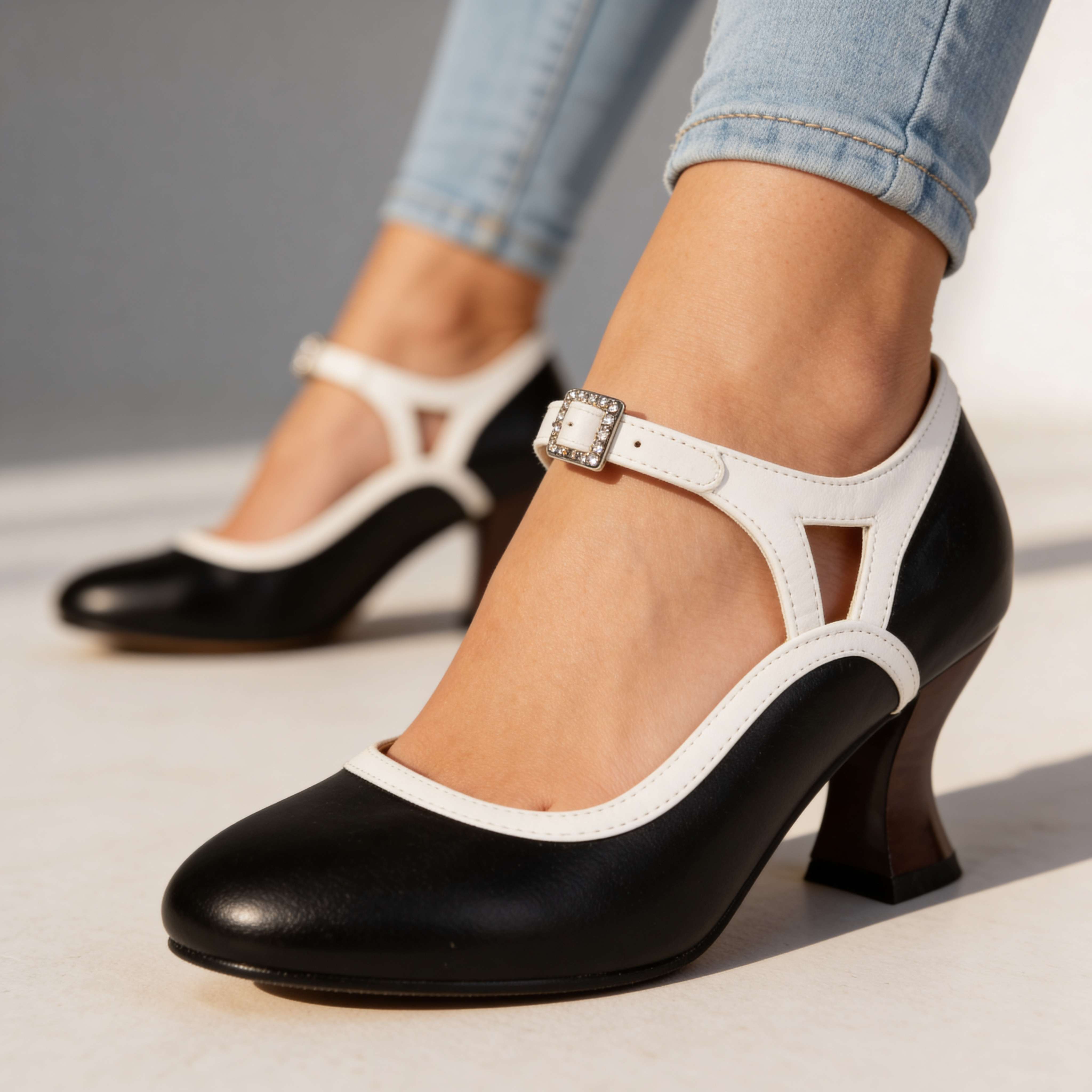 Alissa Buckle Strap Loafers