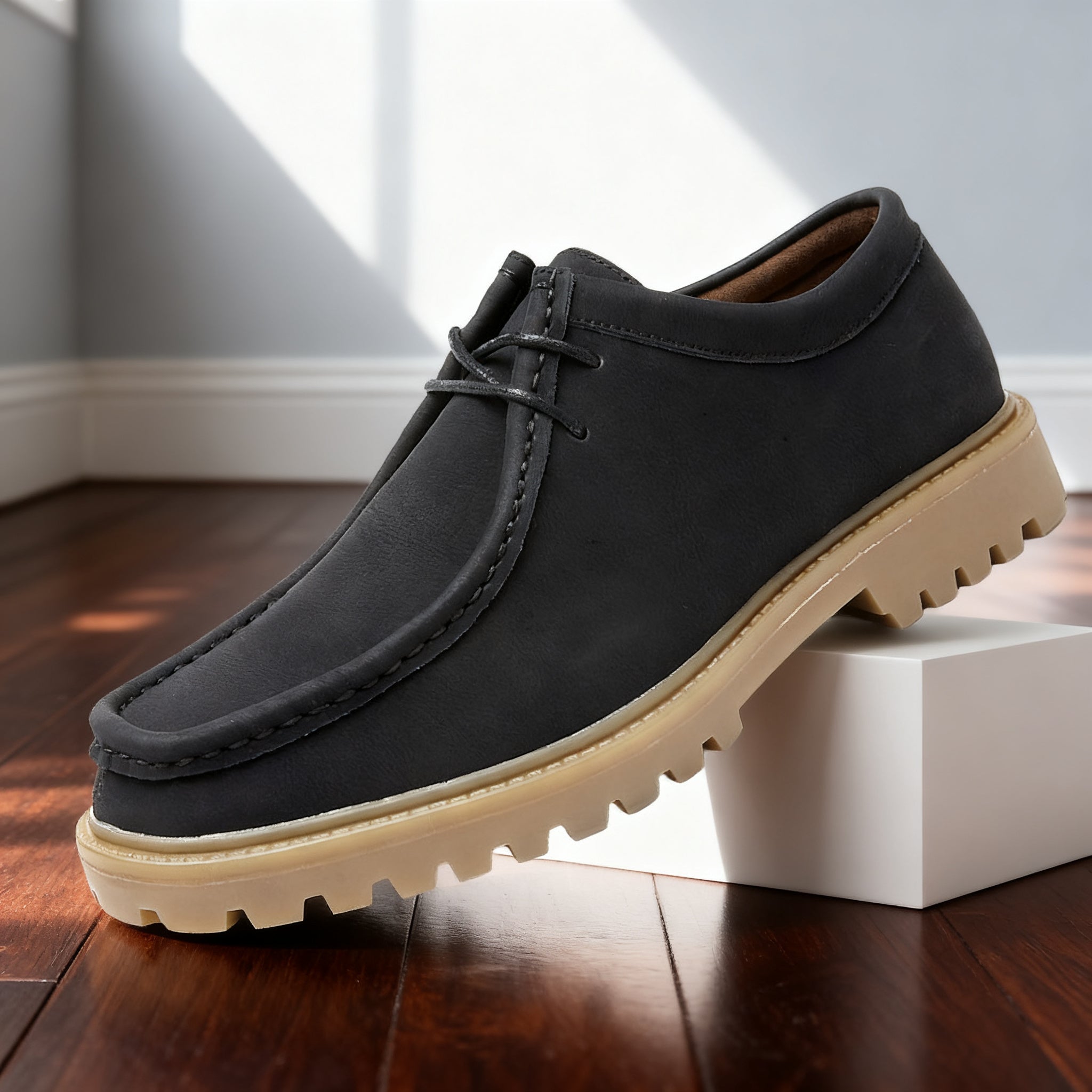 John Mason Leather Moc-Toe