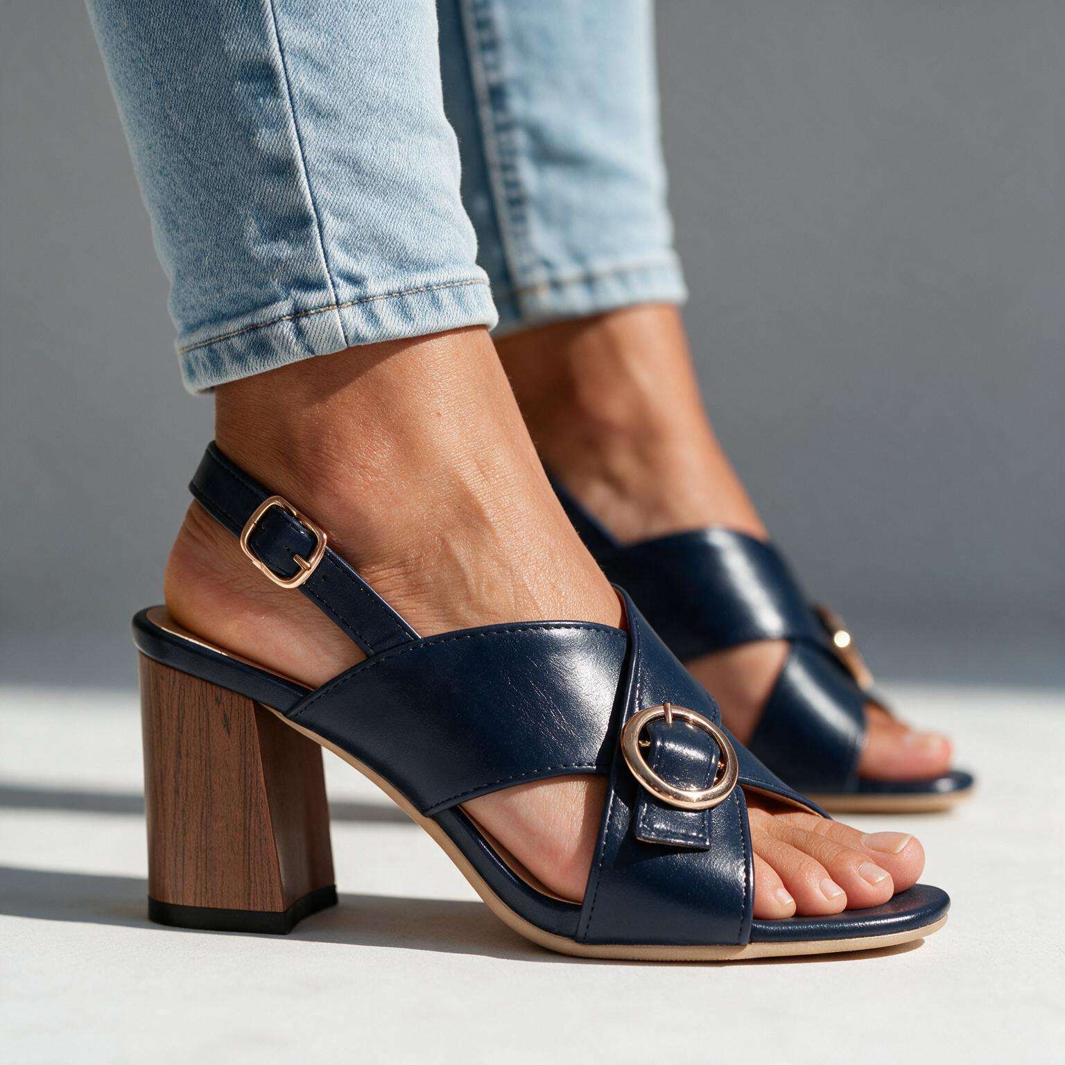 Rachelle Slingback Buckle Heels