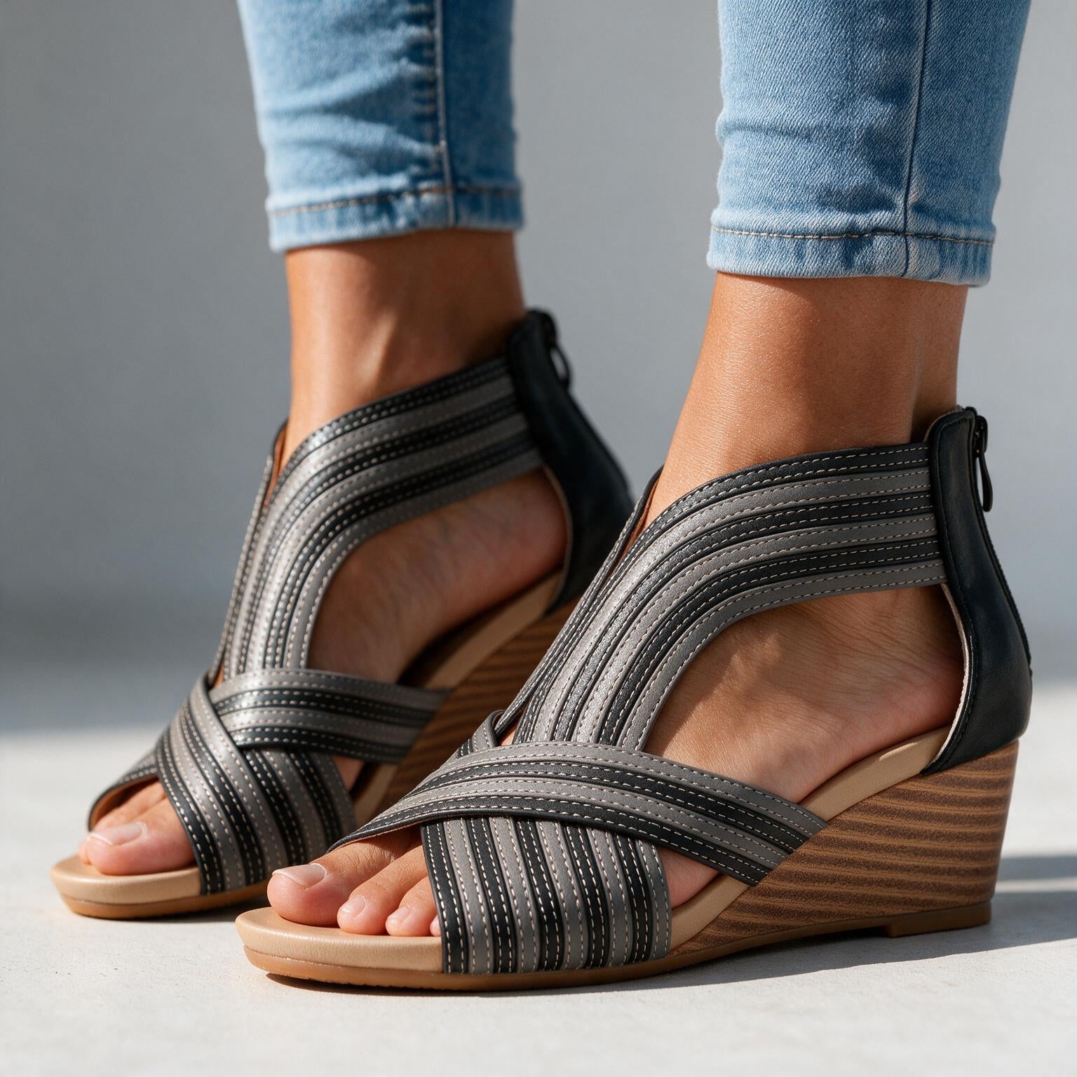 Audrey Cross-Strap Heels