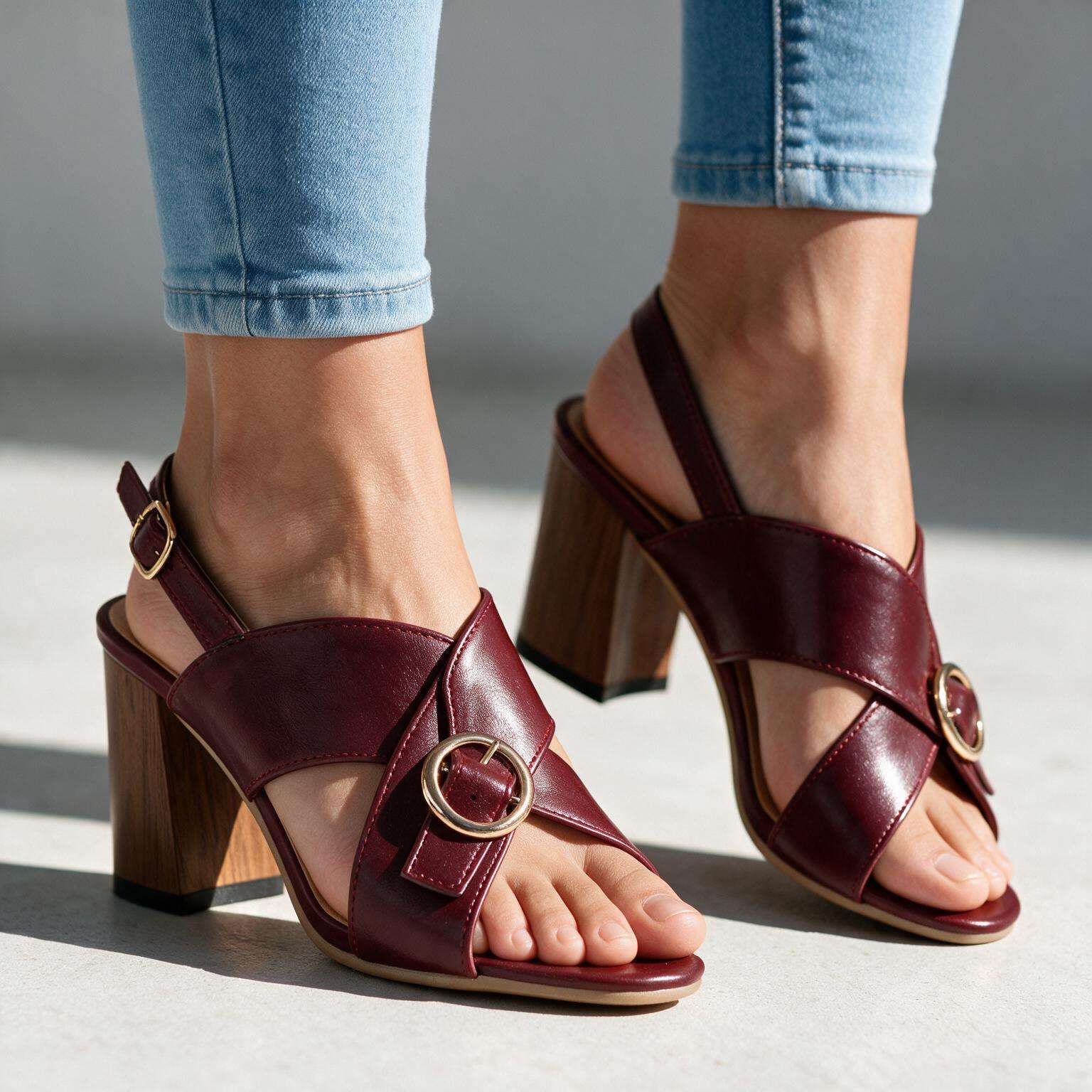 Rachelle Slingback Buckle Heels