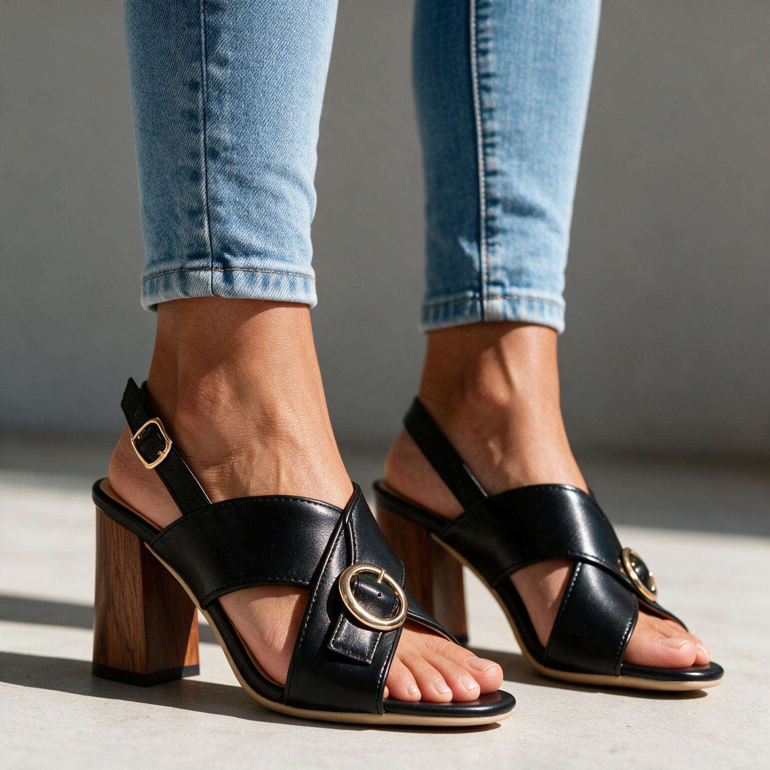 Rachelle Slingback Buckle Heels