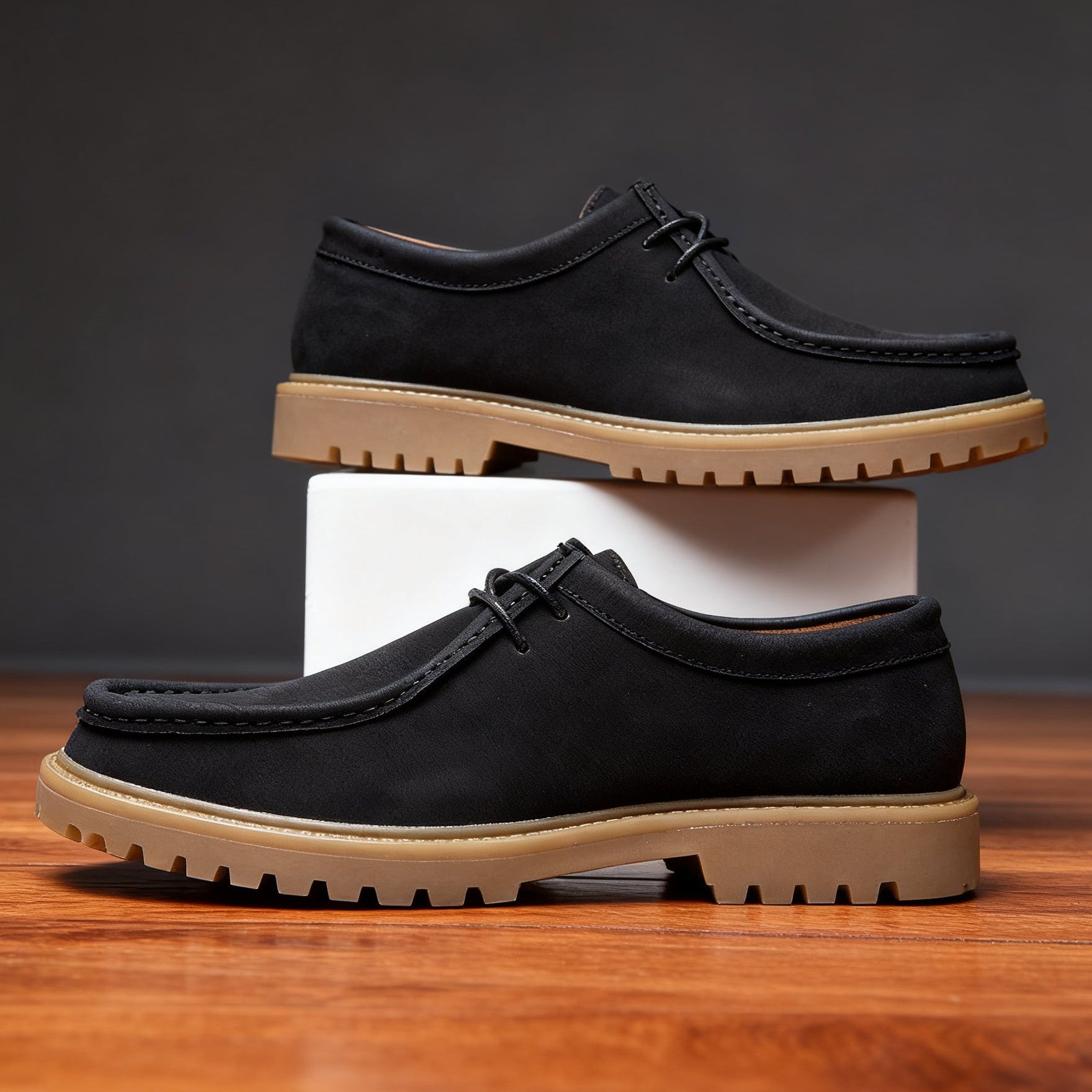 John Mason Leather Moc-Toe