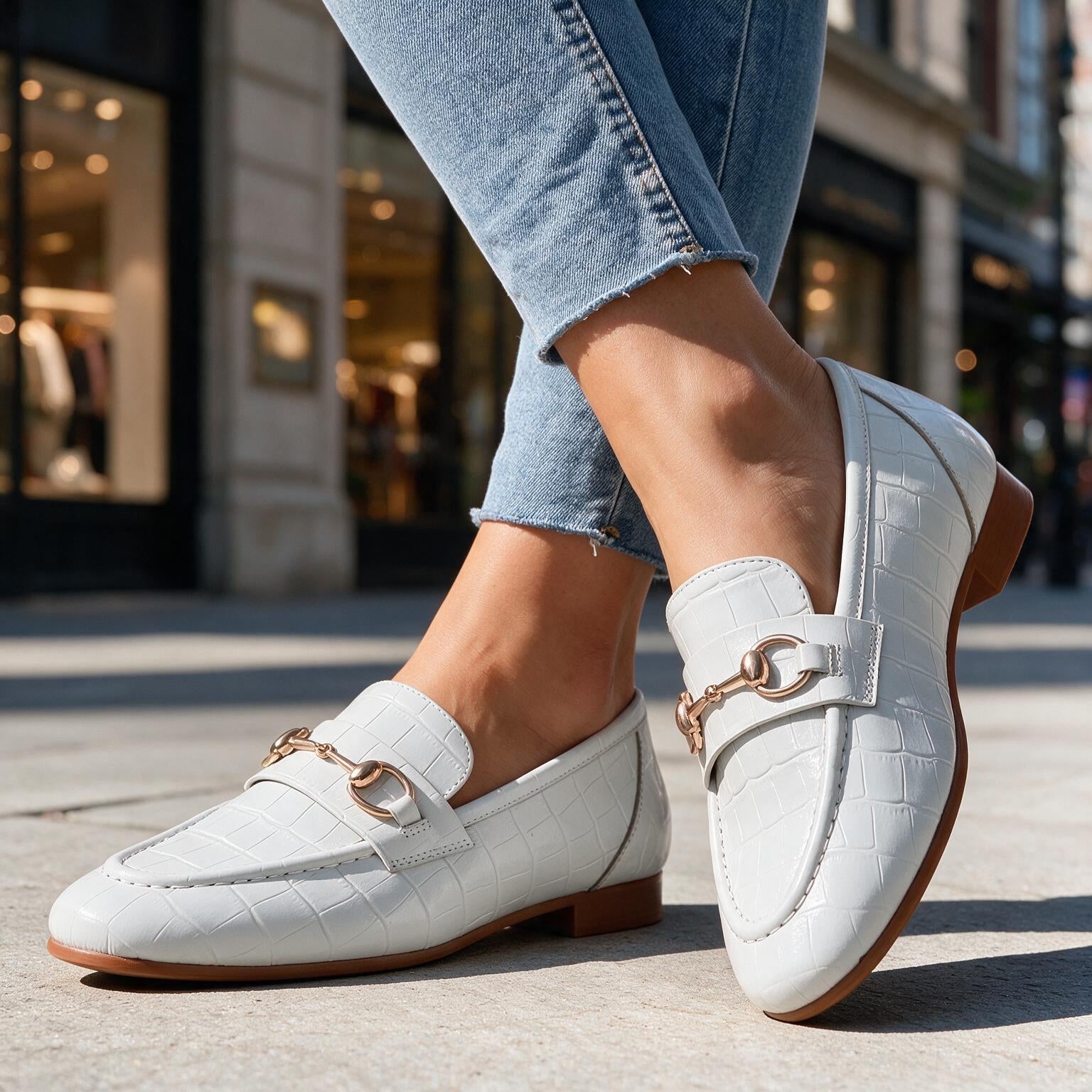 Louise Leather Horsebit Loafers