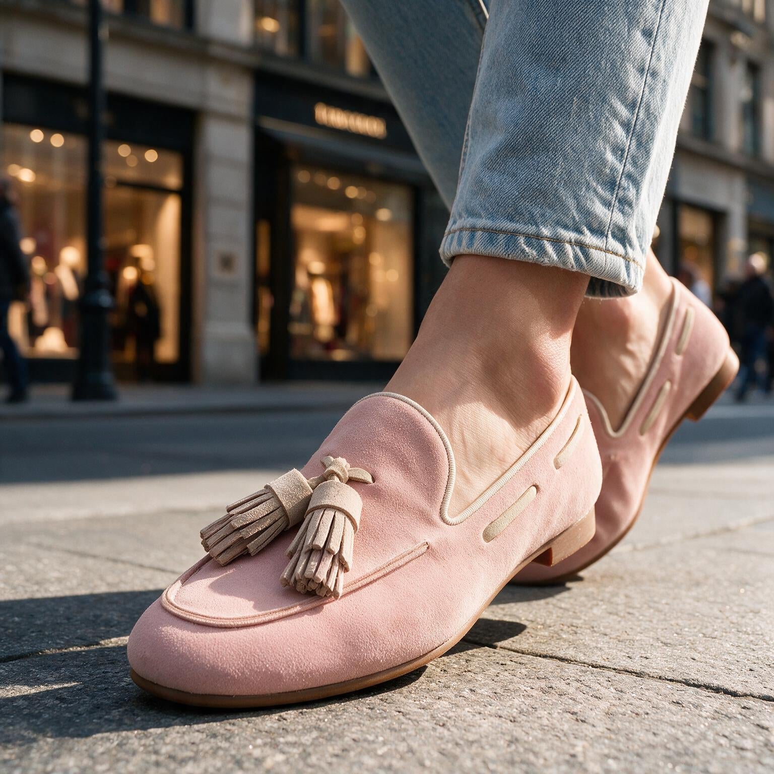 Luciana Suede Tassel Loafers